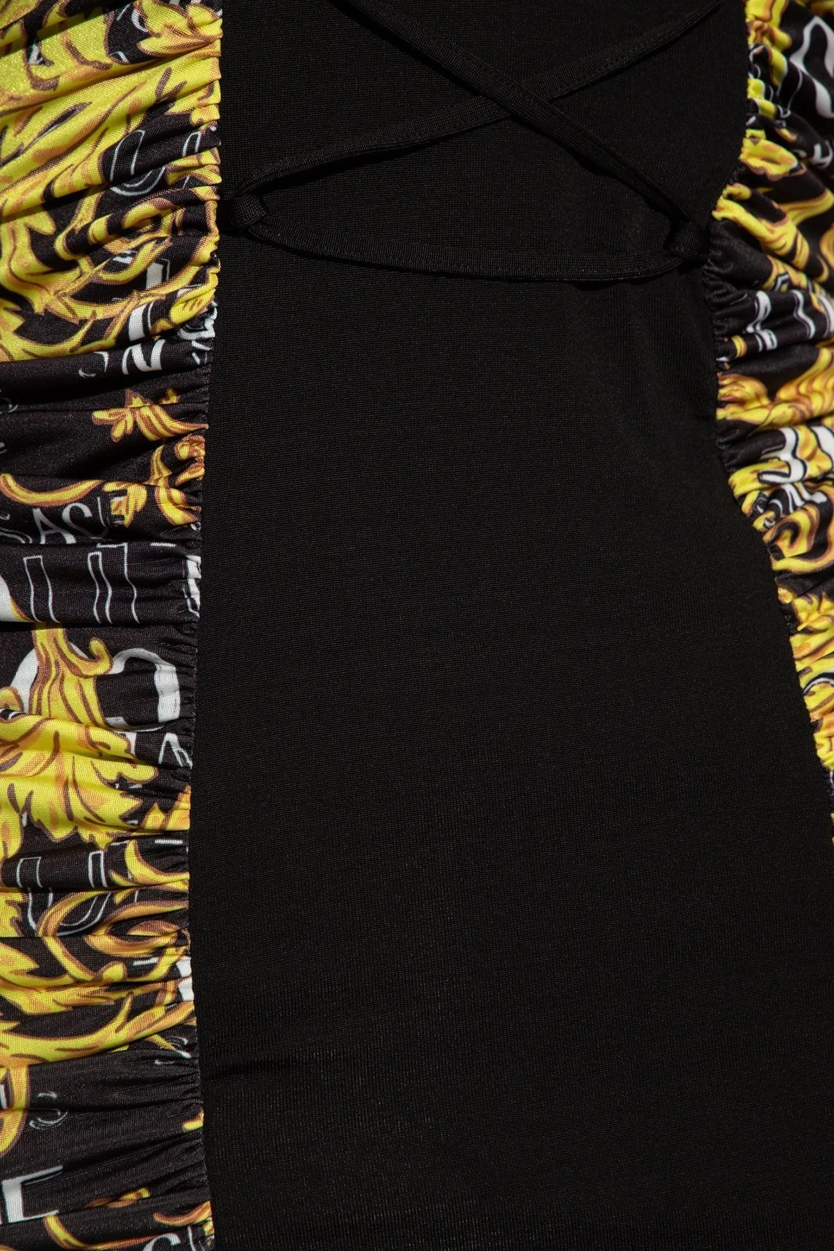 Versace Jeans Couture Logo Tasarımlı V Yaka Sırt Dekolteli Slim Fit Mini Bayan Elbise 74HAO9A1 JS162 G89 SİYAH - 4