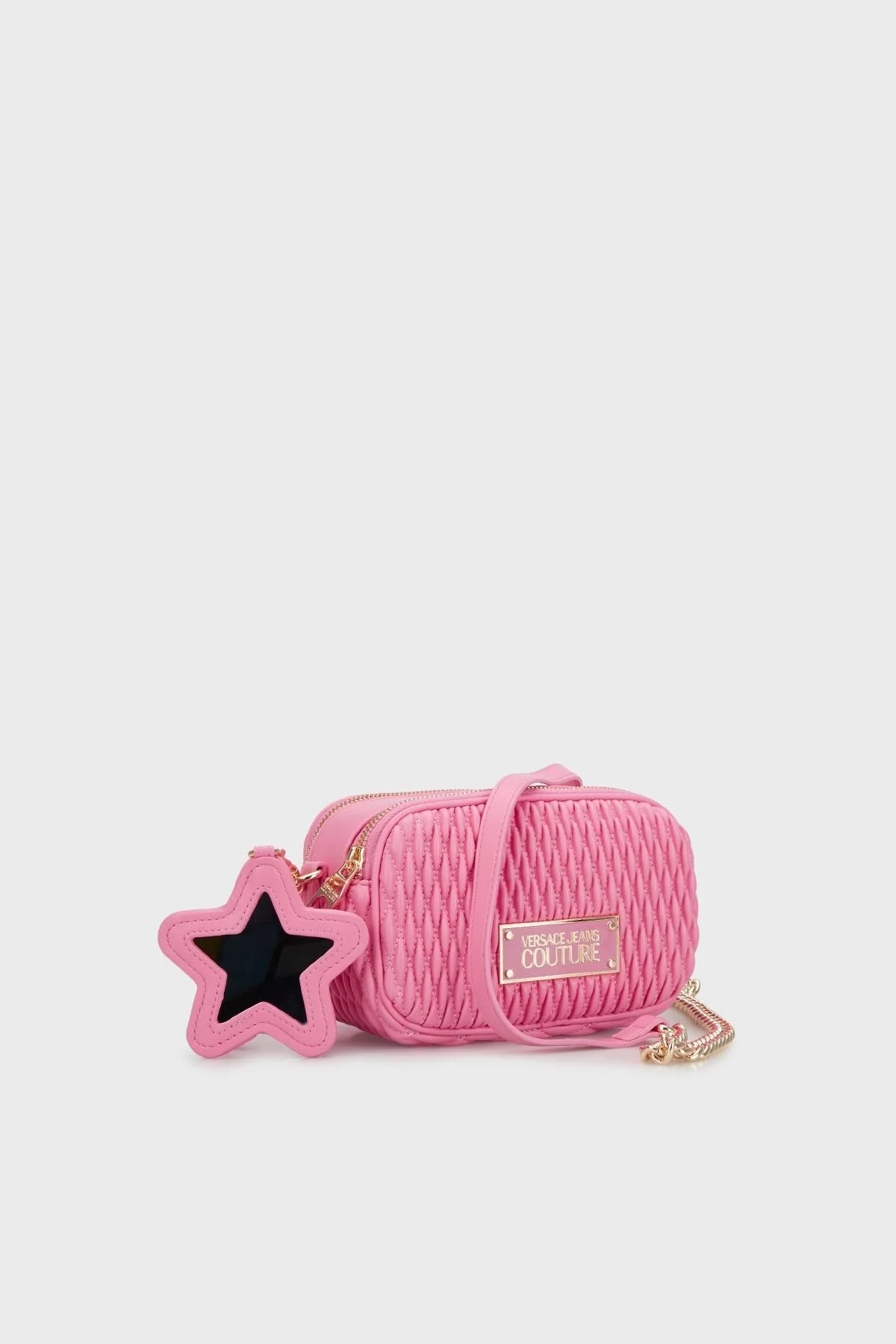 Versace Jeans Couture Logolu Ayarlanabilir ve Çıkarılabilir Omuz Askılı Bayan Çanta 75VA4BO9 ZS818 461 PEMBE - 4
