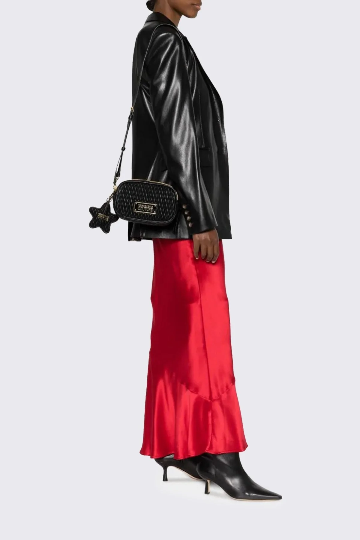 Versace Jeans Couture Logolu Ayarlanabilir ve Çıkarılabilir Omuz Askılı Bayan Çanta 75VA4BO9 ZS818 899 SİYAH - 2