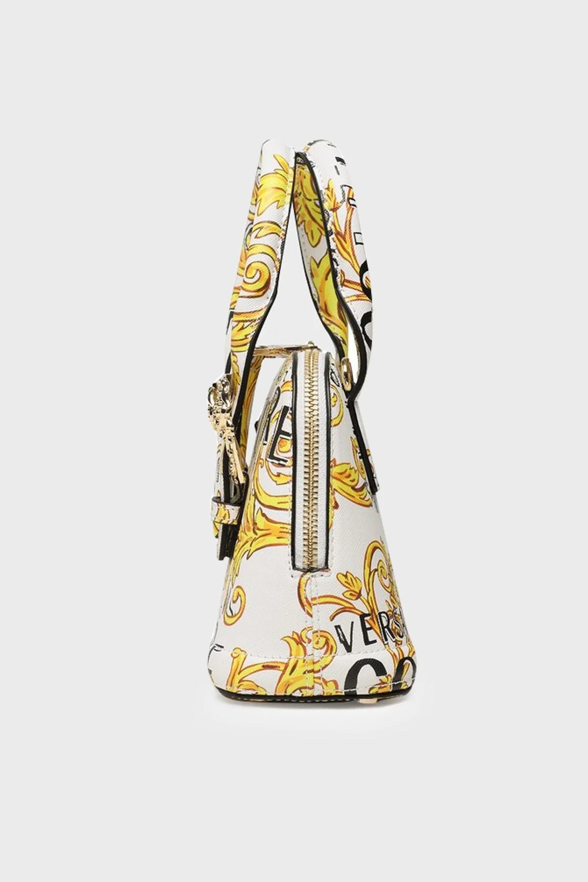 Versace Jeans Couture Logolu Barok Desenli Çıkarılabilir Uzatma Askılı Bayan Çanta 74VA4BF7 ZS597 G03 BEYAZ - 3