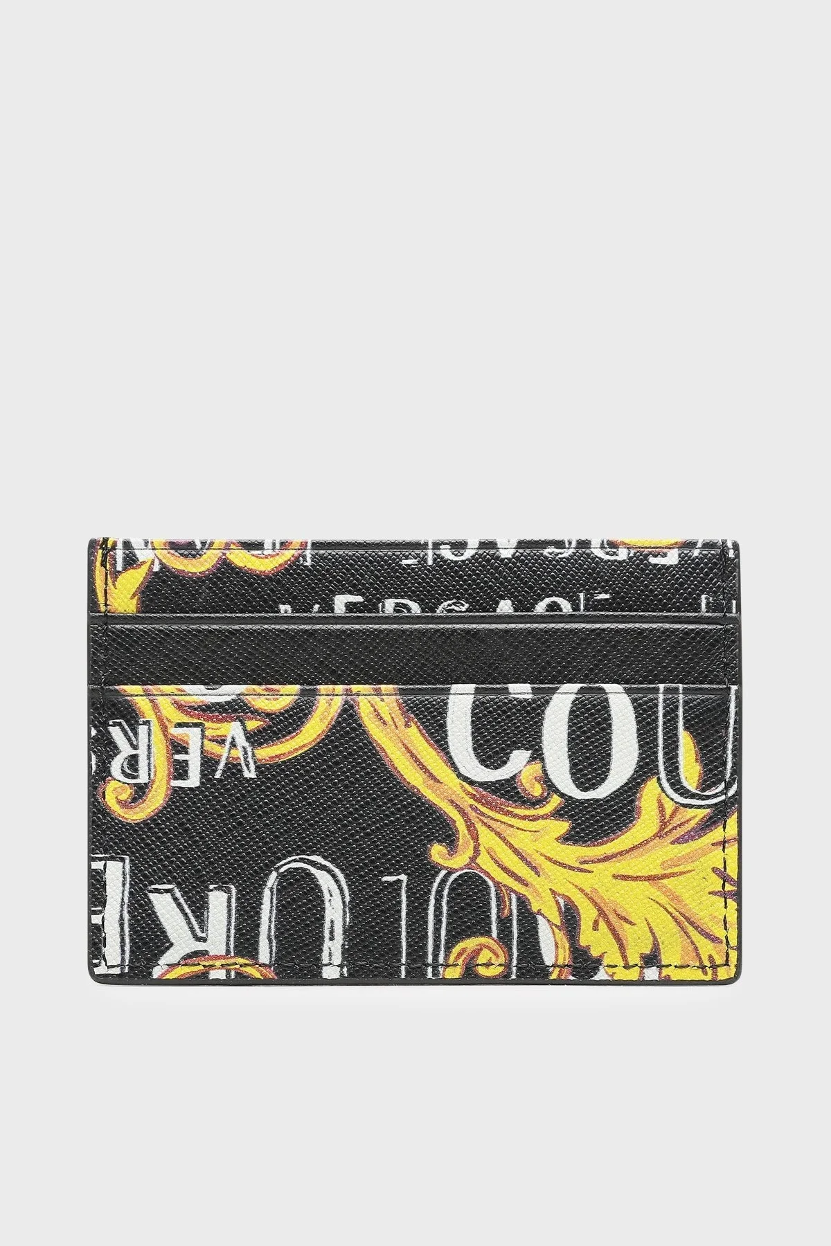 Versace Jeans Couture Logolu Barok Desenli Erkek Kartlık 74YA5PB2 ZP203 G89 SİYAH - 2