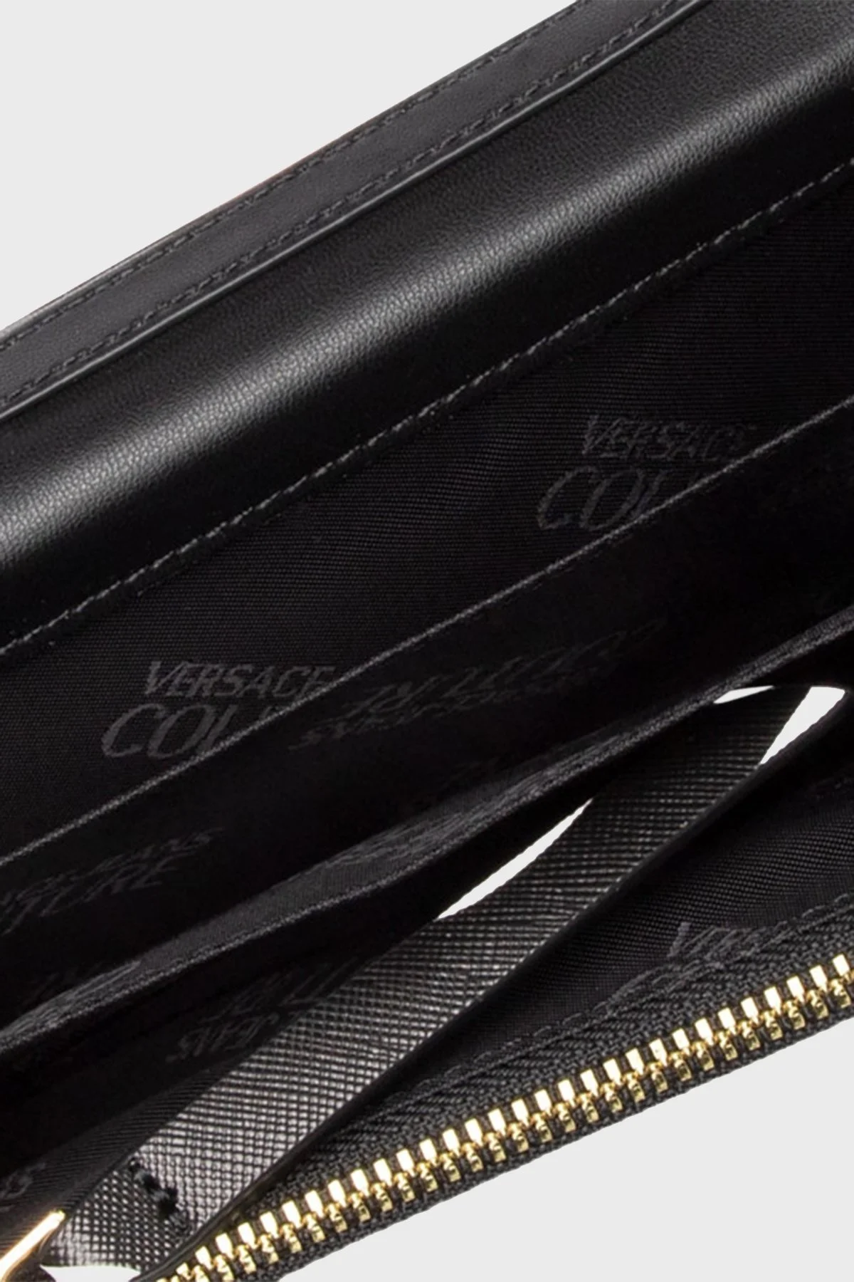 Versace Jeans Couture Logolu Barok Desenli Zincir Askılı Bayan Çanta 73VA5PF3 ZS414 G89 SİYAH-BEYAZ - 5