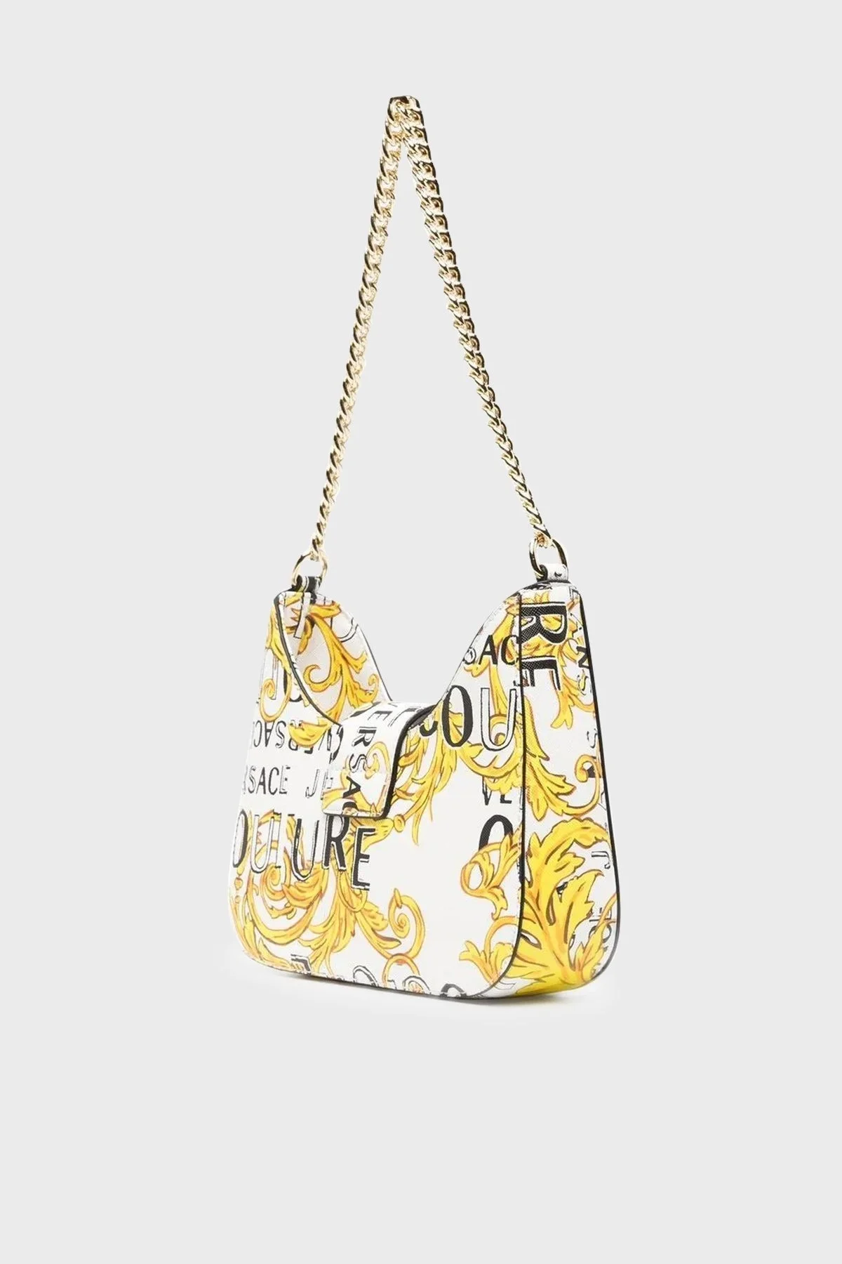 Versace Jeans Couture Logolu Barok Desenli Zincir Askılı Bayan Çanta 74VA4BF5 ZS597 G03 BEYAZ - 2