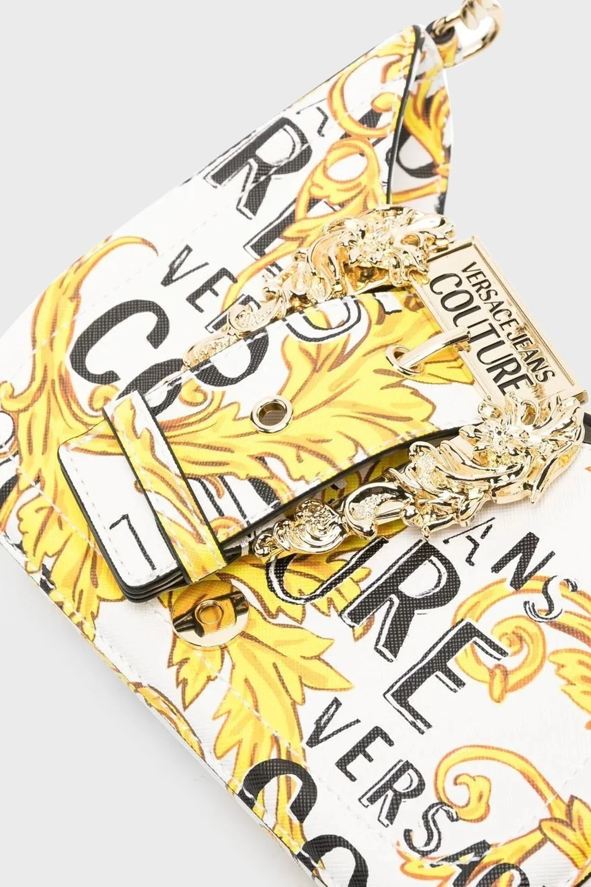 Versace Jeans Couture Logolu Barok Desenli Zincir Askılı Bayan Çanta 74VA4BF5 ZS597 G03 BEYAZ - 3