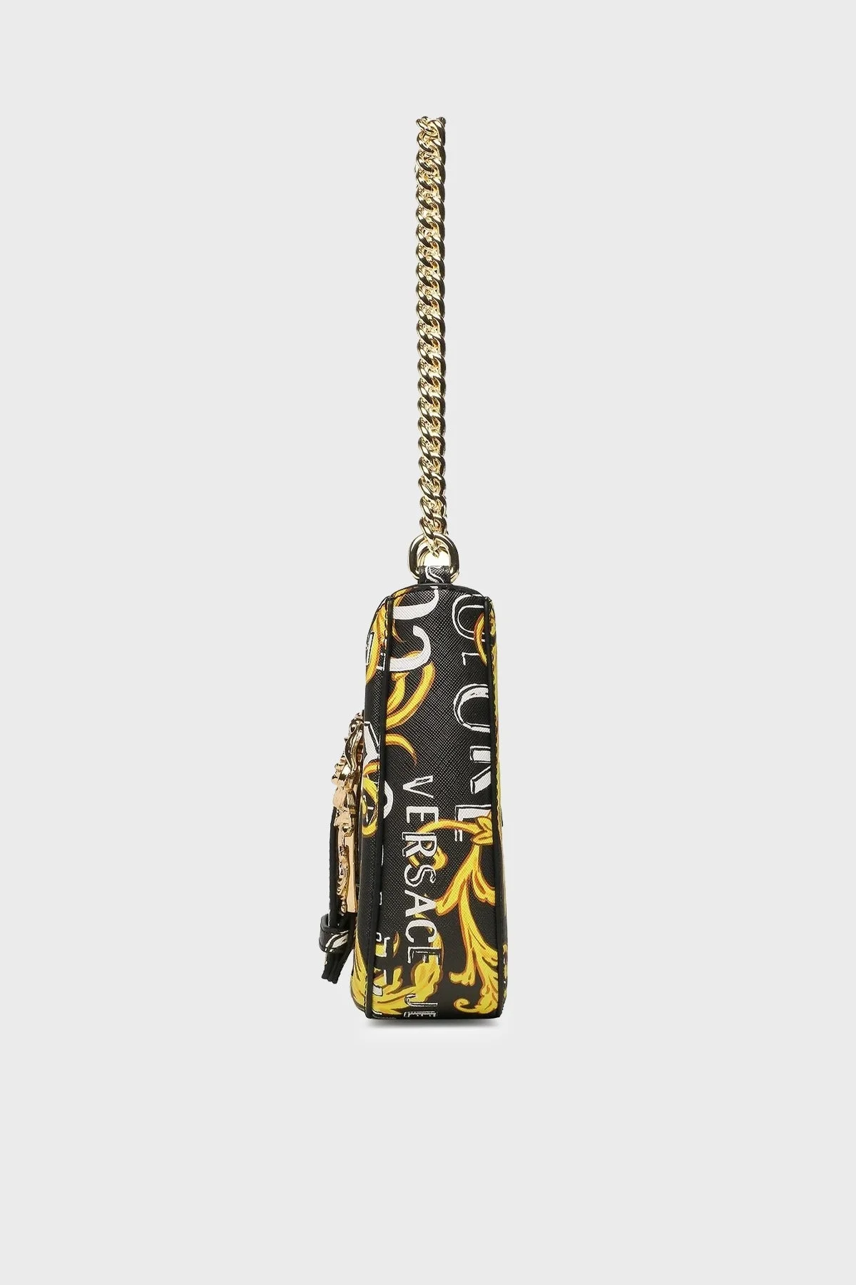 Versace Jeans Couture Logolu Barok Desenli Zincir Askılı Bayan Çanta 74VA4BF5 ZS597 G89 SİYAH - 2