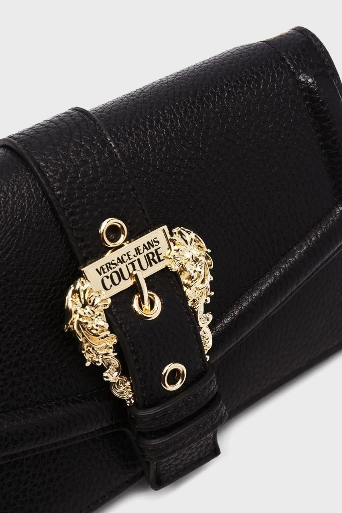 Versace Jeans Couture Logolu Barok Tokalı Zincir Askılı Bayan Çanta 75VA5PF6 ZS413 899 SİYAH - 5