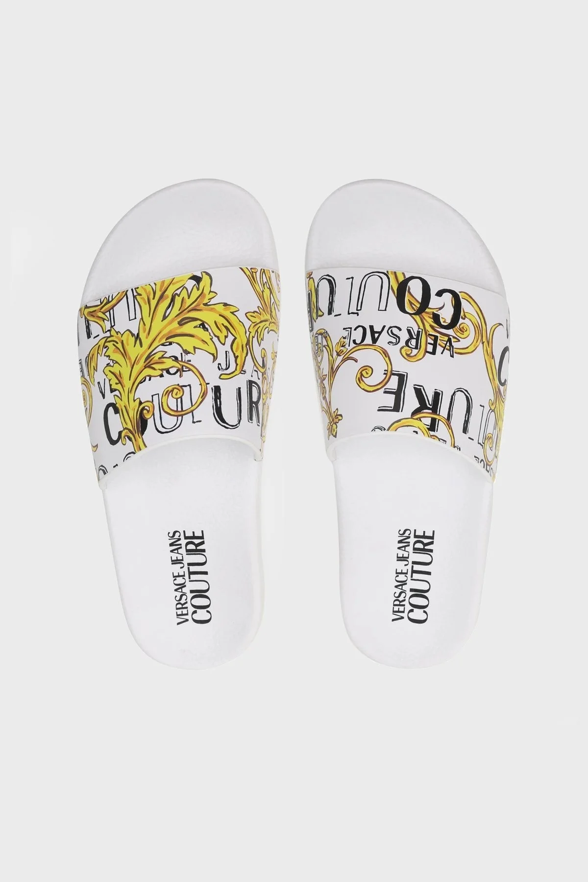 Versace Jeans Couture Logolu Bayan Terlik 74VA3SQ3 ZS631 G03 BEYAZ - 5