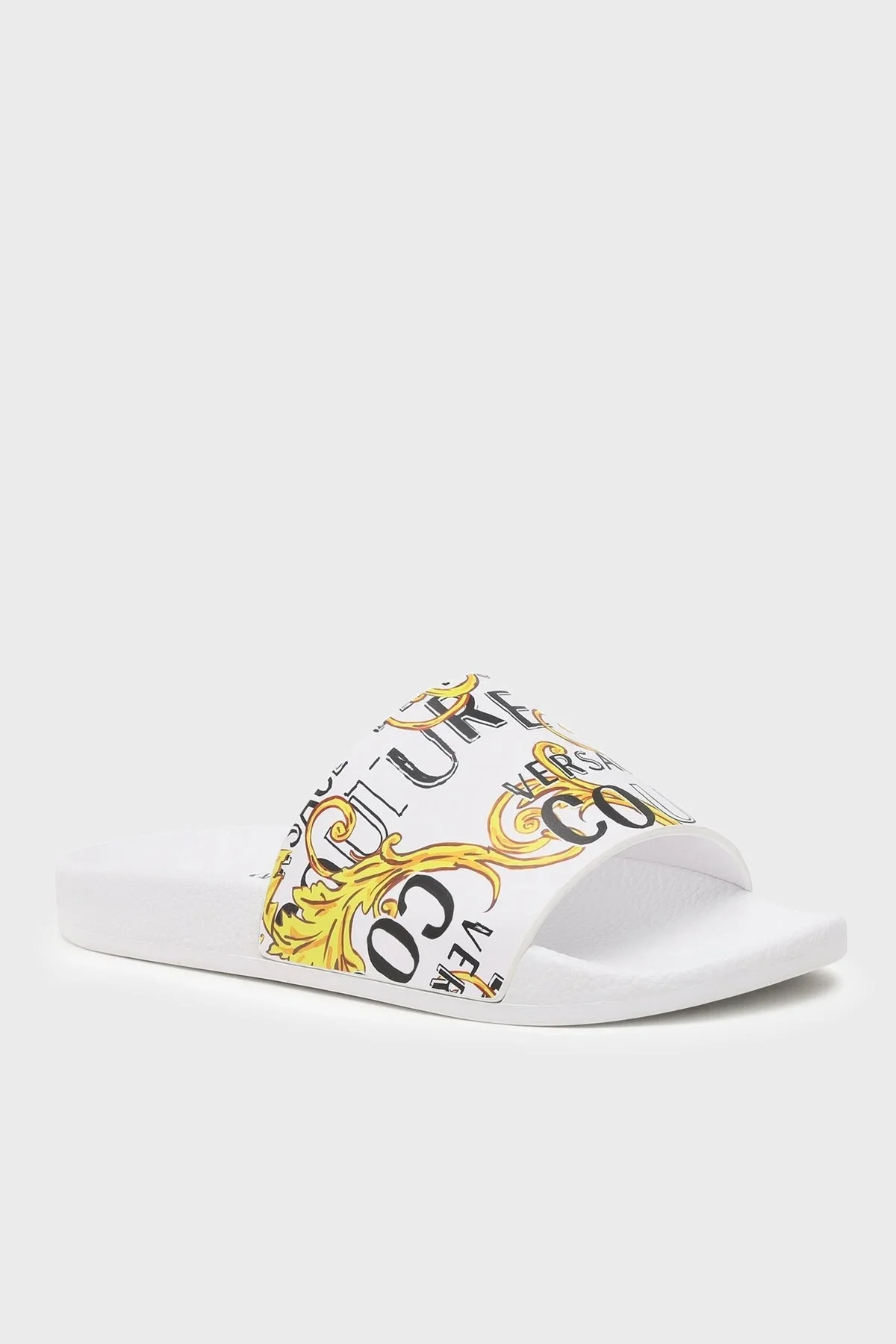 Versace Jeans Couture Logolu Bayan Terlik 74VA3SQ3 ZS631 G03 BEYAZ - 6