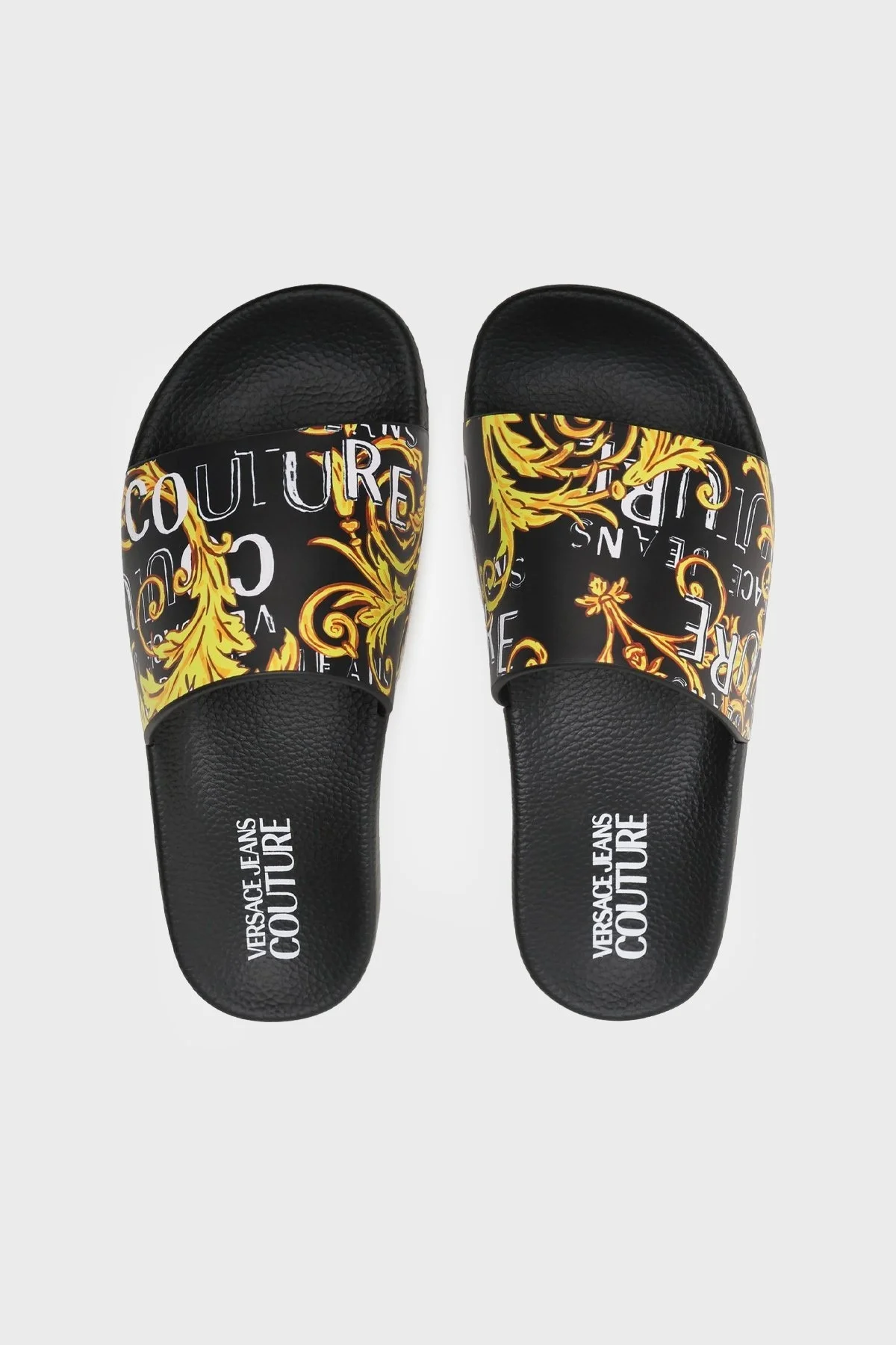 Versace Jeans Couture Logolu Bayan Terlik 74VA3SQ3 ZS631 G89 SİYAH - 4