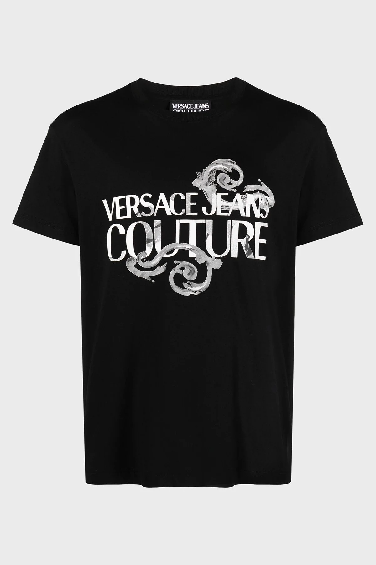 Versace Jeans Couture Logolu Bisiklet Yaka Pamuklu Slim Fit Erkek T Shirt 76GAHG00 CJ00G 899 SİYAH - 5