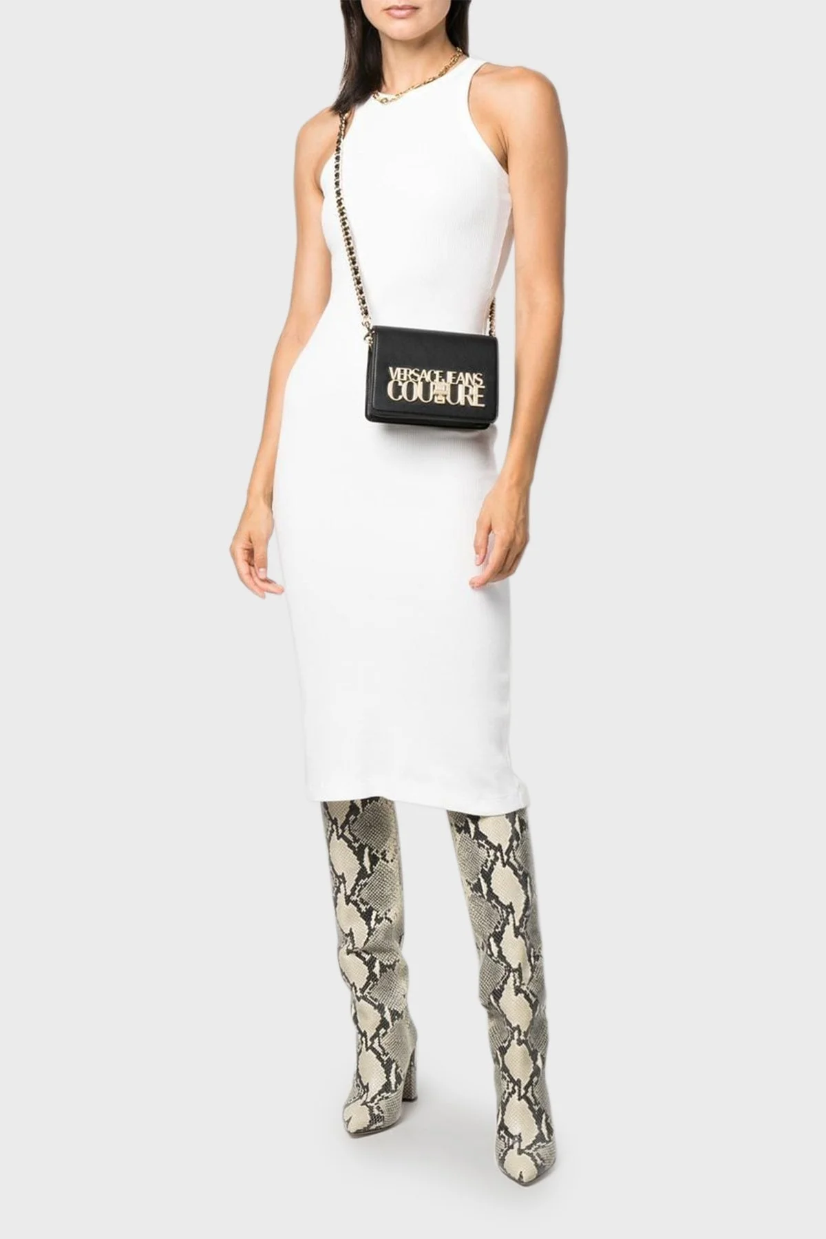 Versace Jeans Couture Logolu Çıkarılabilir Askılı Bayan Çanta 73VA4BL3 ZS412 899 SİYAH - 2