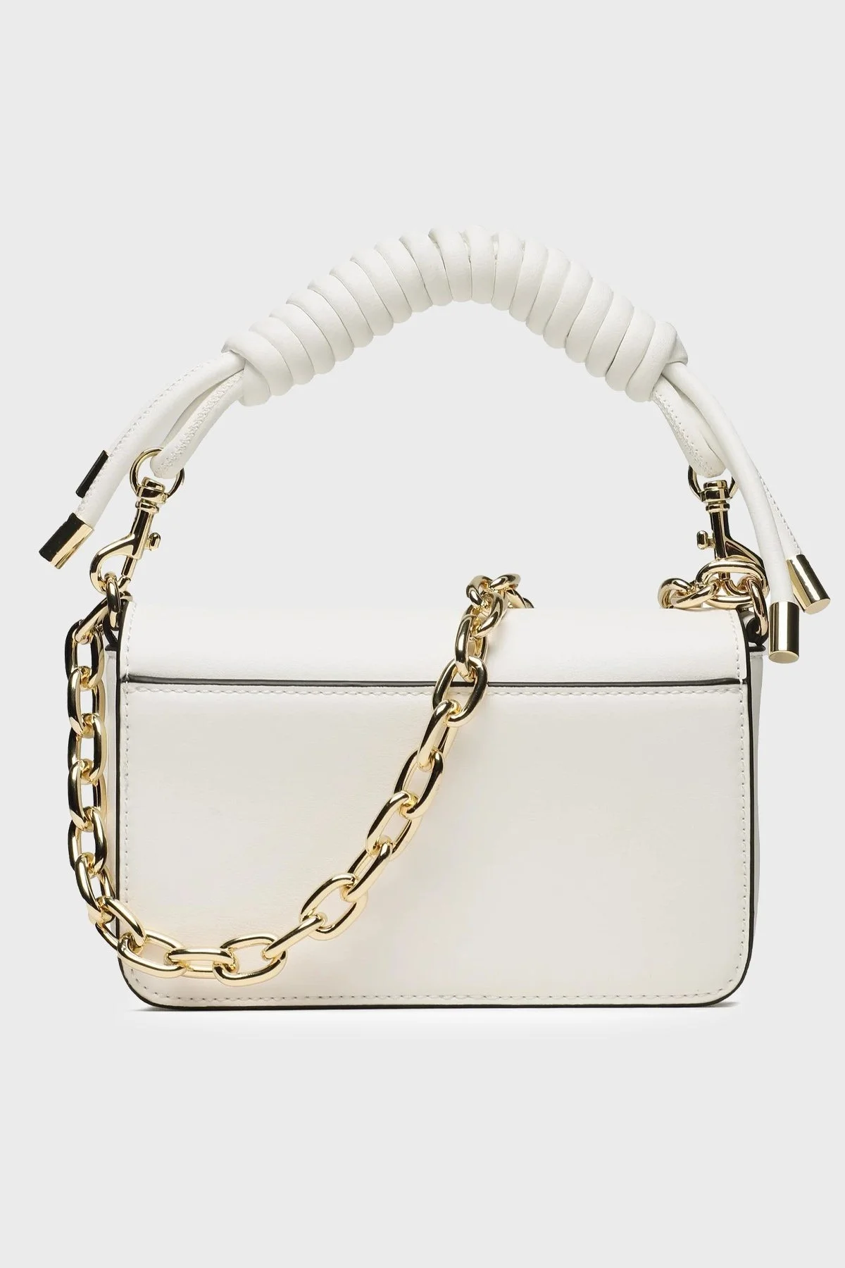 Versace Jeans Couture Logolu Çıkarılabilir Askılı Zincirli Bayan Çanta 74VA4BR2 ZS585 003 BEYAZ - 4