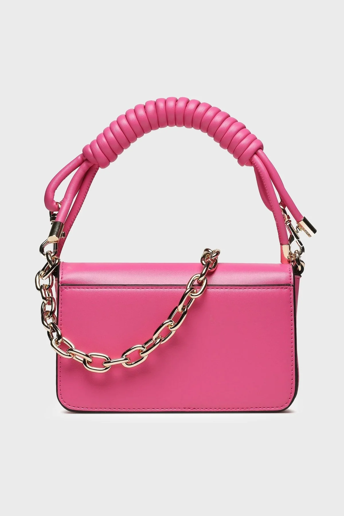 Versace Jeans Couture Logolu Çıkarılabilir Askılı Zincirli Bayan Çanta 74VA4BR2 ZS585 406 FUŞYA - 4