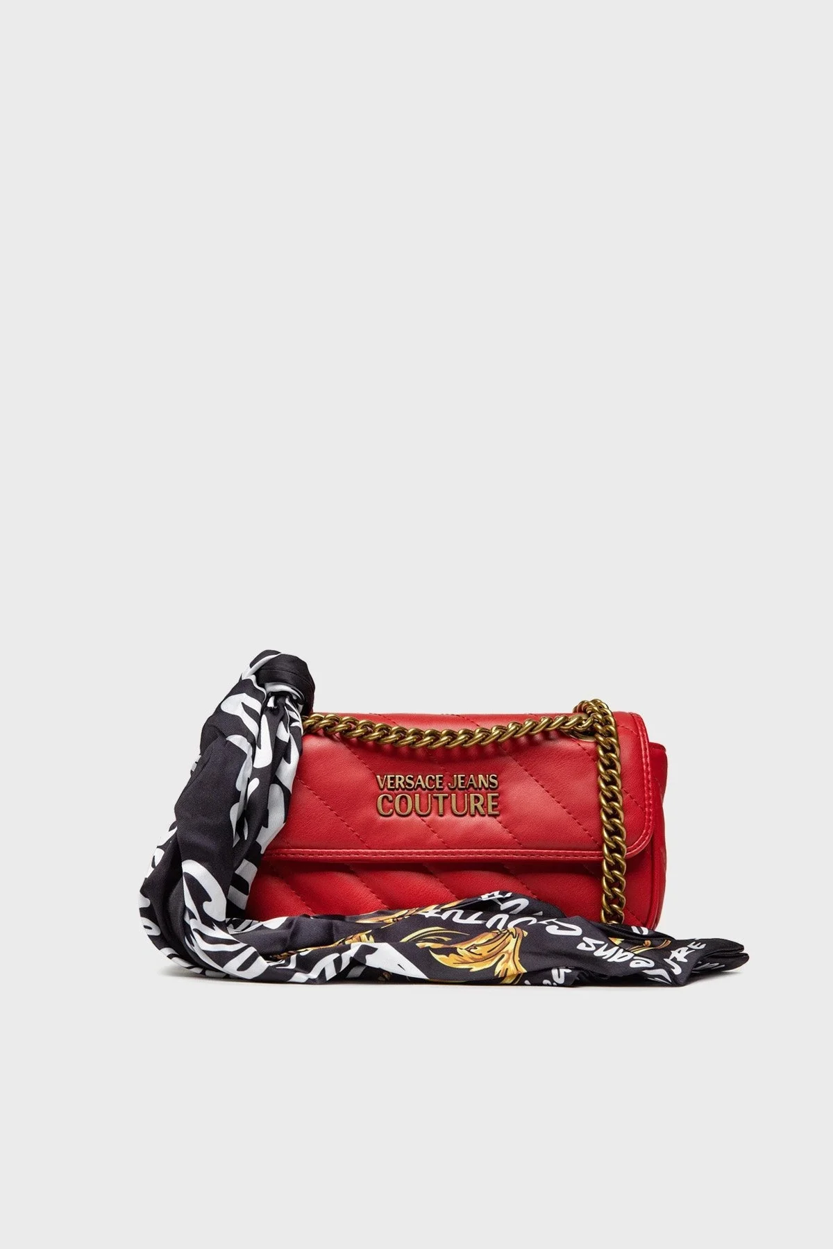 Versace Jeans Couture Logolu Çıkarılabilir Fularlı Zincir Askılı Bayan Çanta 73VA4BA1 ZS409 522 KIRMIZI - 1