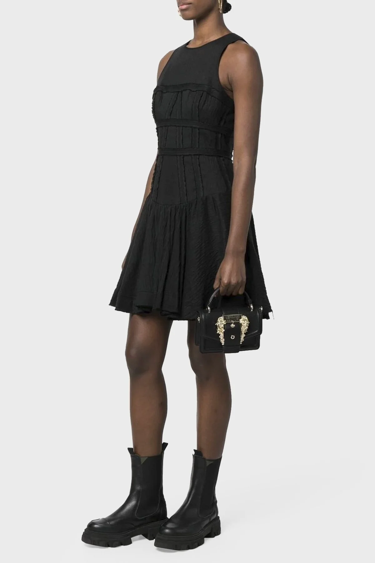 Versace Jeans Couture Logolu Çıkarılabilir Omuz Askılı Bayan Çanta 74VA4BF6 ZS413 899 SİYAH - 2