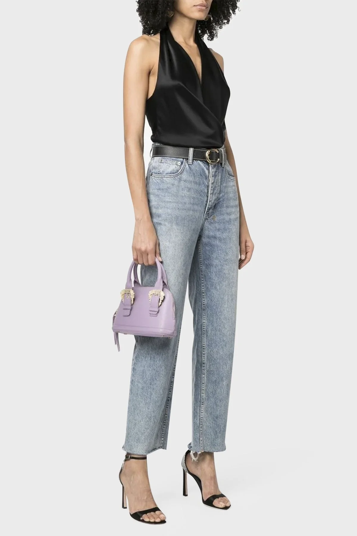 Versace Jeans Couture Logolu Çıkarılabilir Omuz Askılı Bayan Çanta 74VA4BF7 ZS413 302 LİLA - 2