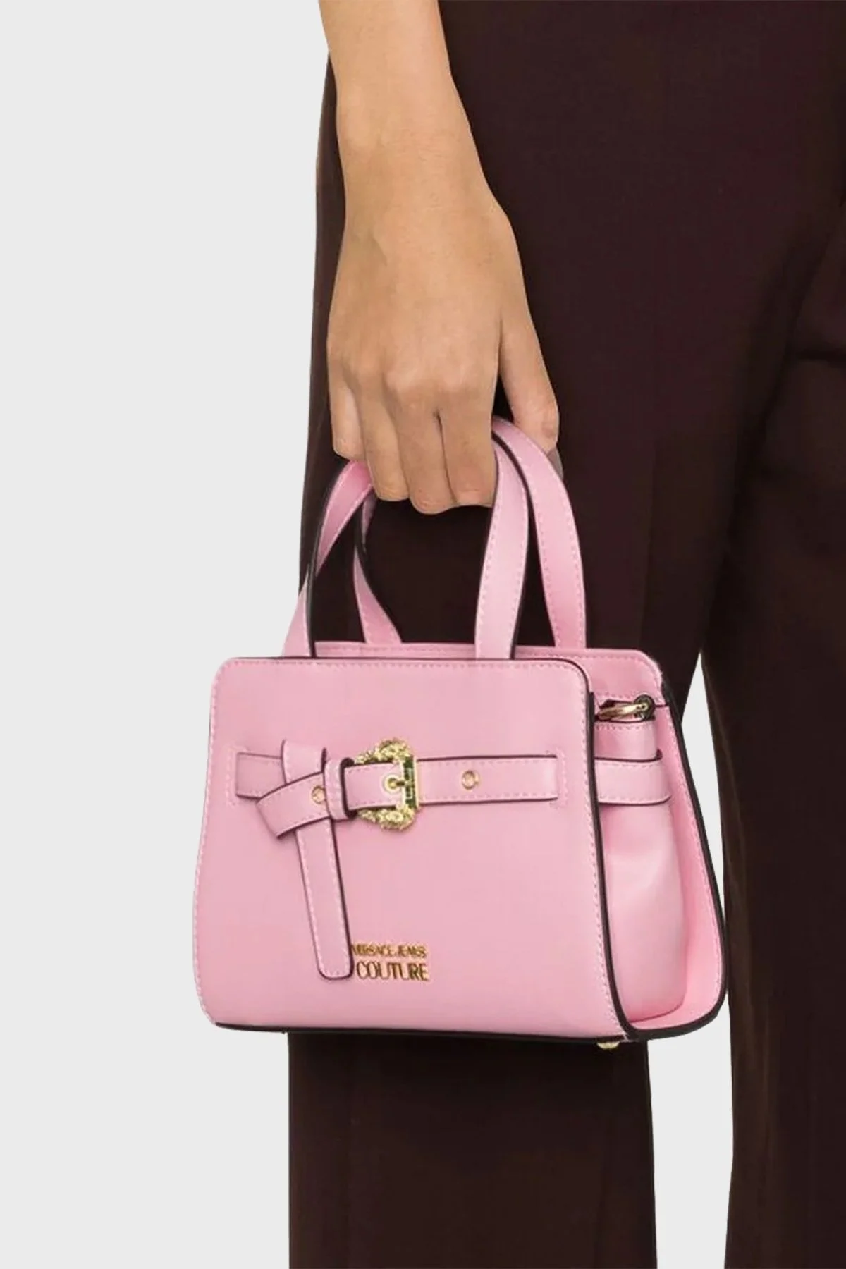 Versace Jeans Couture Logolu Çıkarılabilir Omuz Askılı Bayan Çanta 74VA4BFO ZS412 443 PEMBE - 3