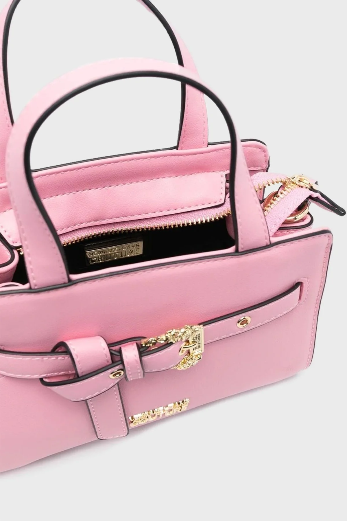Versace Jeans Couture Logolu Çıkarılabilir Omuz Askılı Bayan Çanta 74VA4BFO ZS412 443 PEMBE - 6