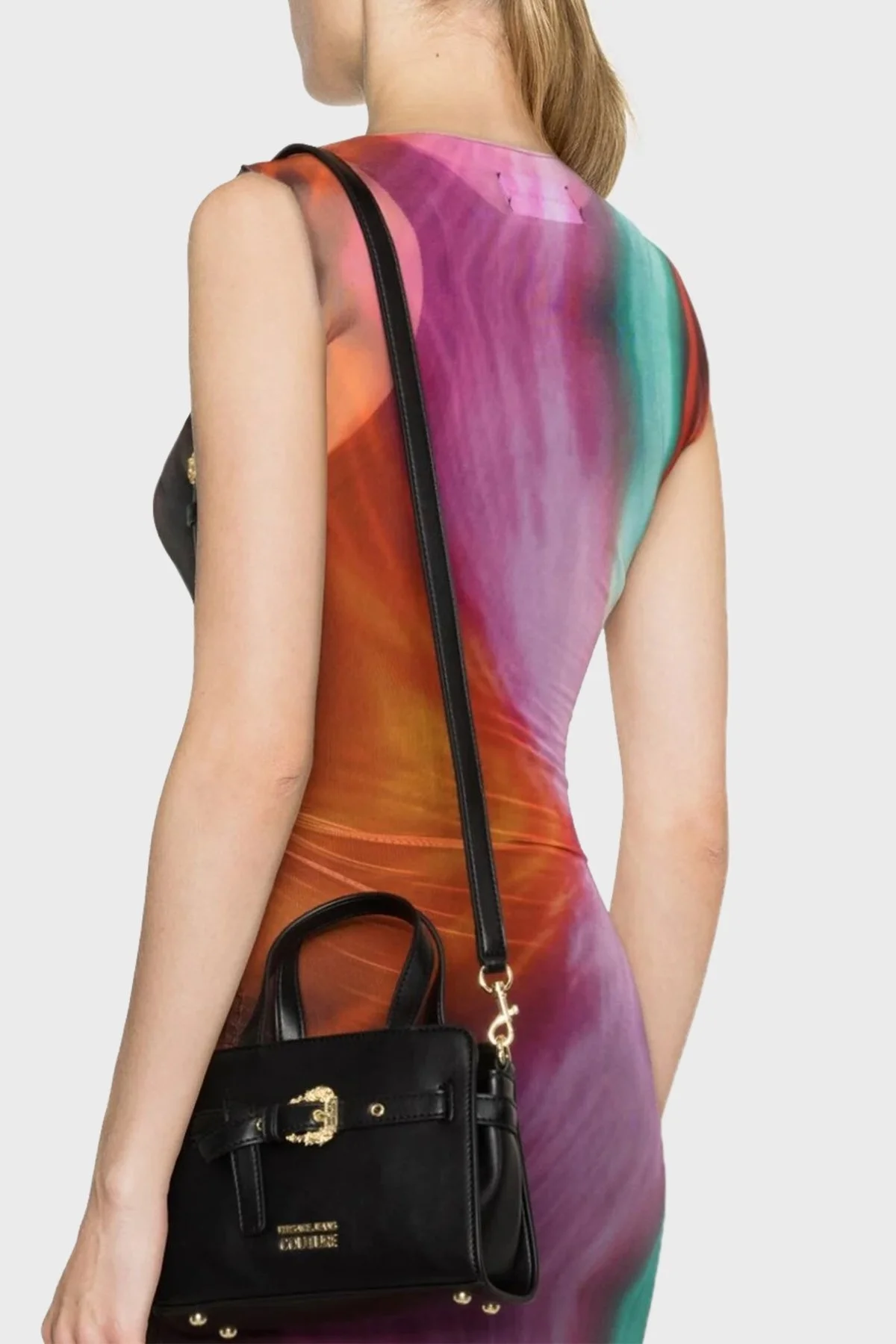 Versace Jeans Couture Logolu Çıkarılabilir Omuz Askılı Bayan Çanta 74VA4BFO ZS412 899 SİYAH - 3