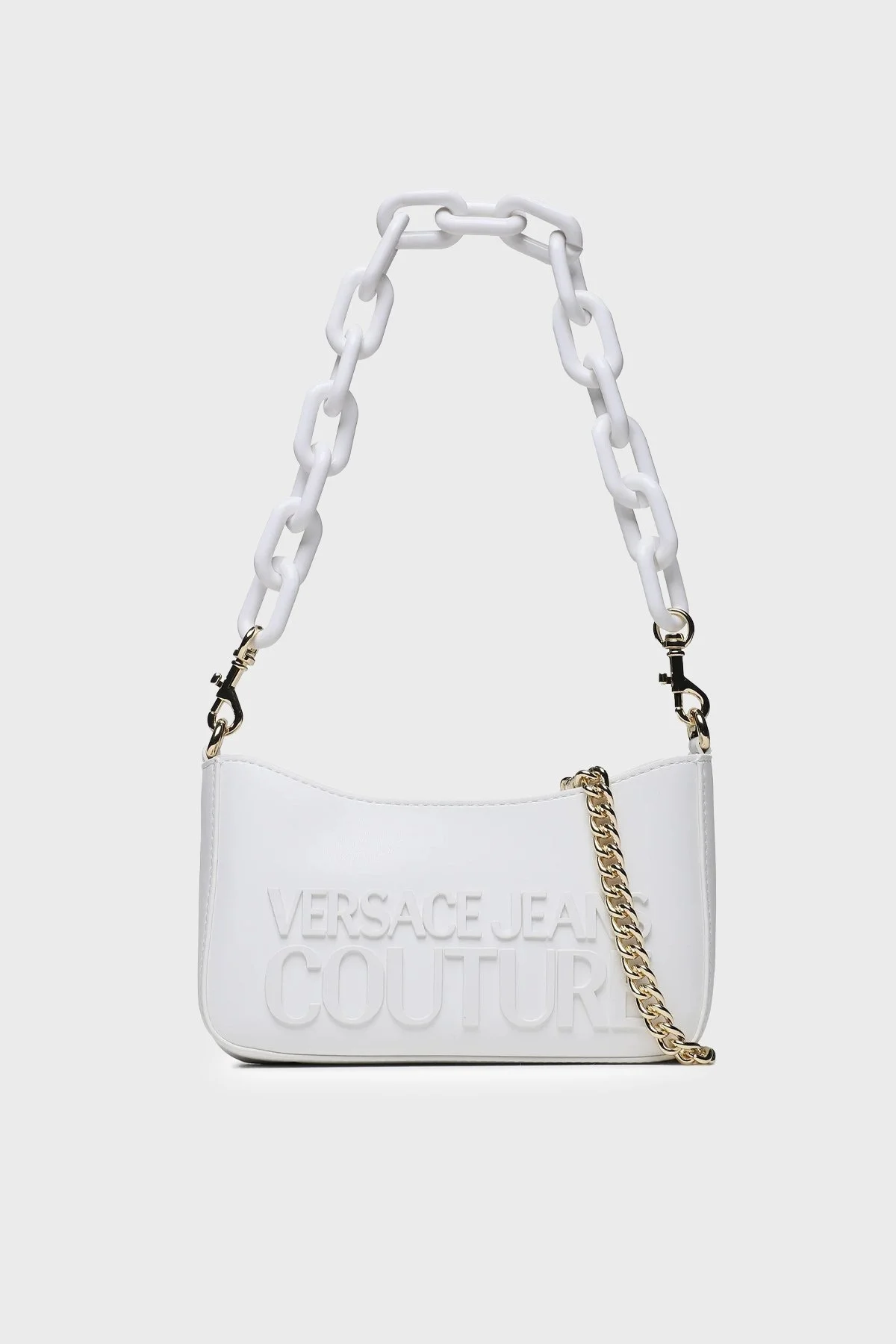 Versace Jeans Couture Logolu Çıkarılabilir Omuz Askılı Bayan Çanta 74VA4BH8 ZS613 003 BEYAZ - 1