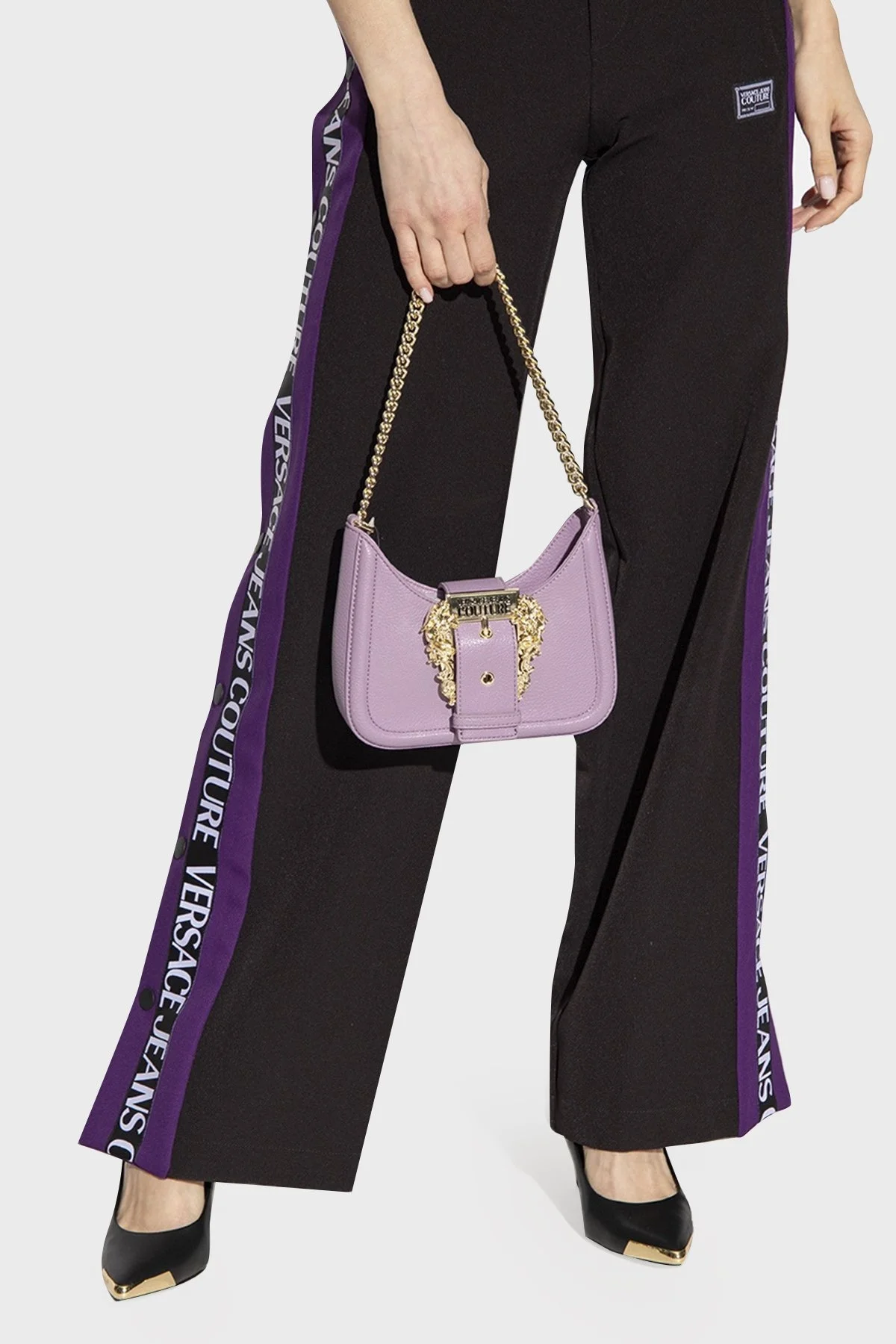 Versace Jeans Couture Logolu Çıkarılabilir Uzatma Askılı Bayan Çanta 74VA4BF5 ZS413 302 LİLA - 2
