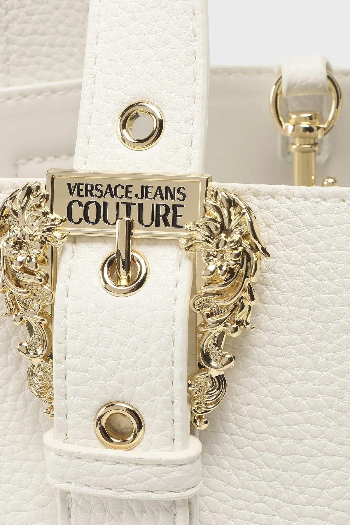 Versace Jeans Couture Logolu Çıkarılabilir Uzatma Askılı Bayan Çanta 74VA4BFA ZS413 003 BEYAZ - 2