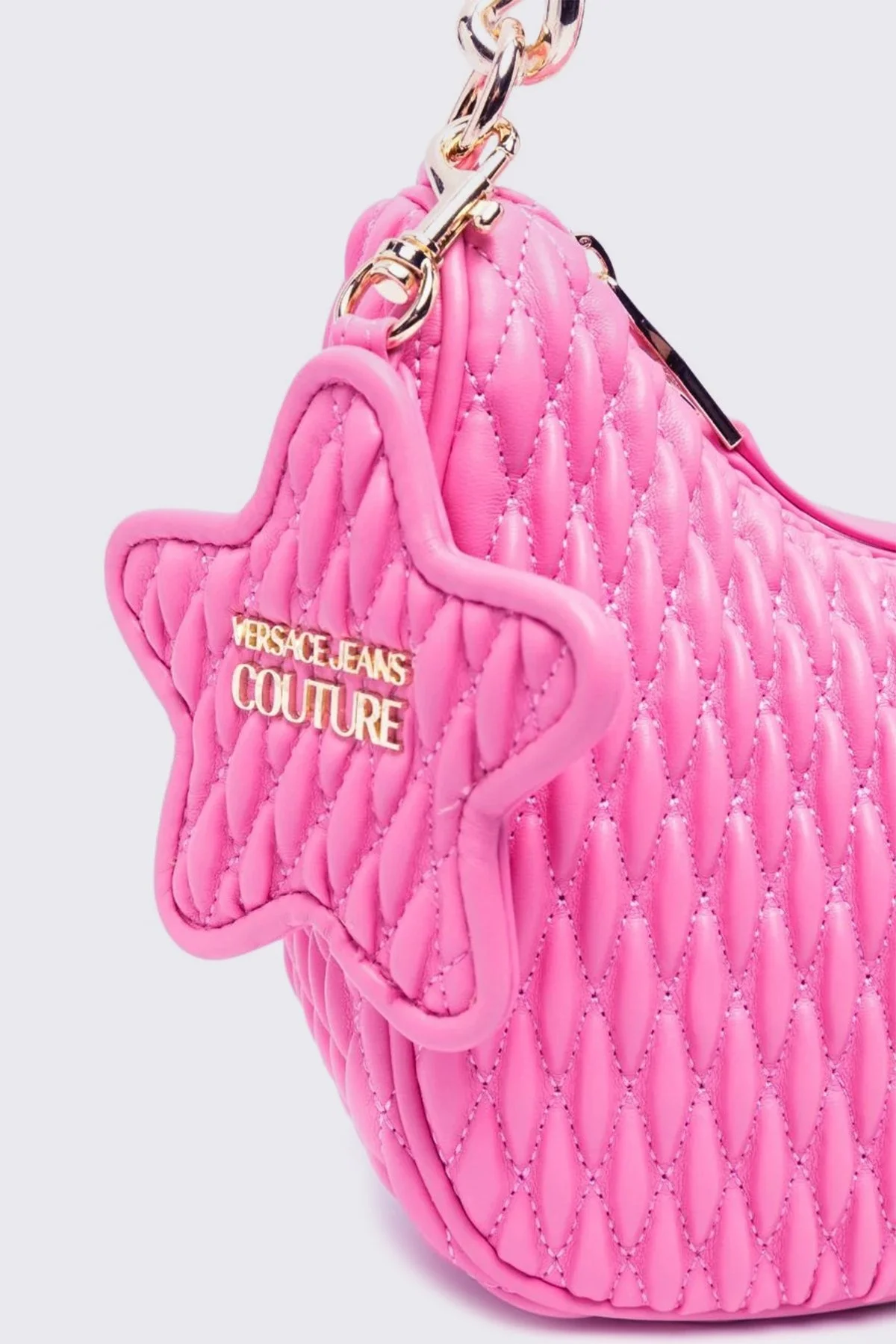 Versace Jeans Couture Logolu Çıkarılabilir Uzatma Askılı Kapitone Bayan Çanta 75VA4BO1 ZS818 461 PEMBE - 5