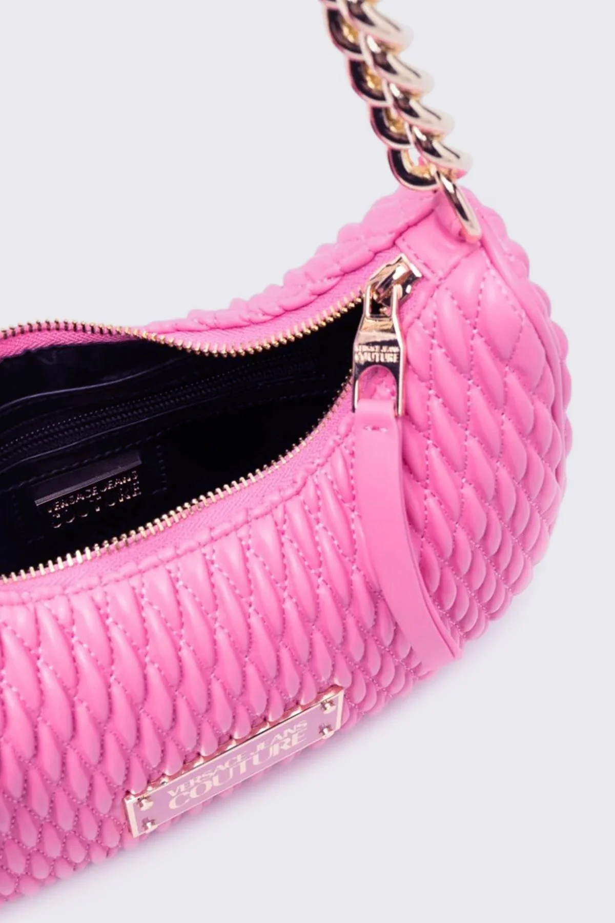 Versace Jeans Couture Logolu Çıkarılabilir Uzatma Askılı Kapitone Bayan Çanta 75VA4BO1 ZS818 461 PEMBE - 6
