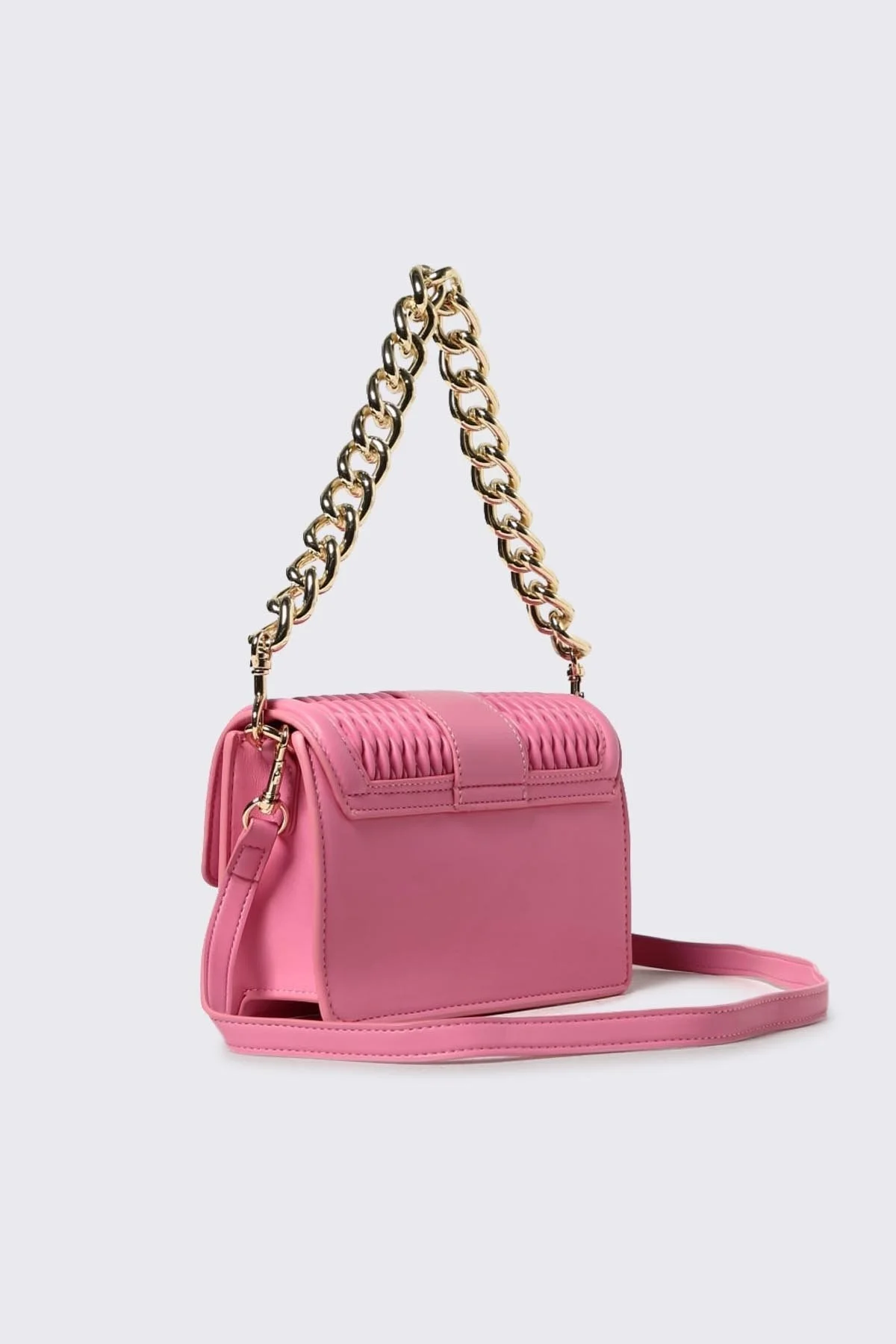 Versace Jeans Couture Logolu Çıkarılabilir Uzatma Askılı Zincirli Bayan Çanta 75VA4BFC ZS818 461 PEMBE - 2