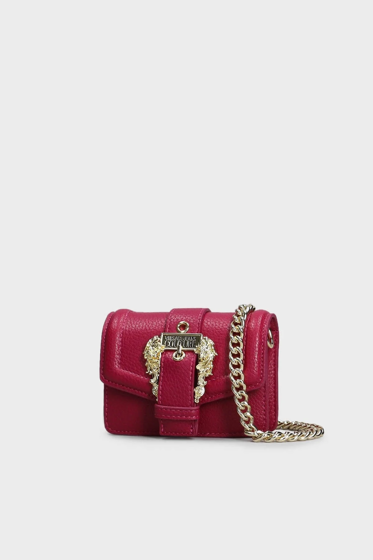 Versace Jeans Couture Logolu Çıkarılabilir Zincir Askılı Bayan Çanta 73VA4BFO ZS413 538 BORDO - 2