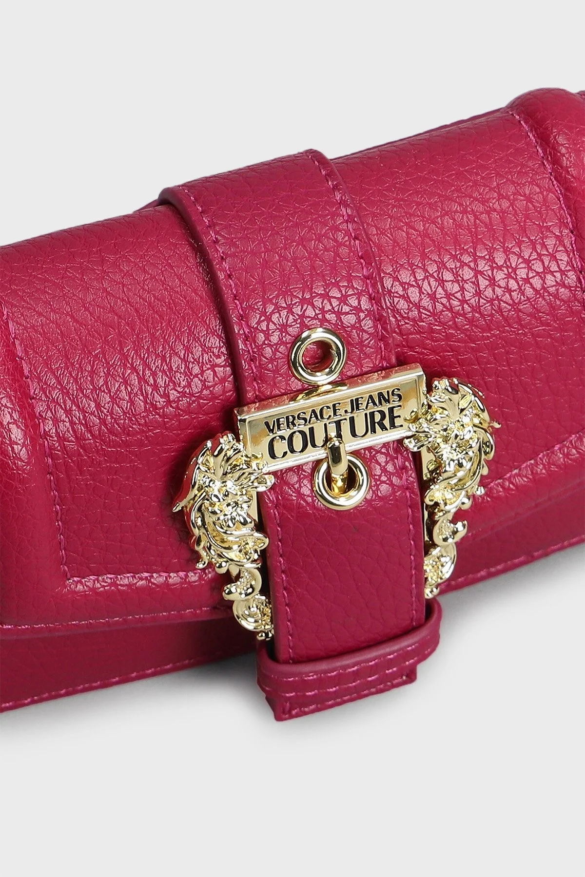 Versace Jeans Couture Logolu Çıkarılabilir Zincir Askılı Bayan Çanta 73VA4BFO ZS413 538 BORDO - 4