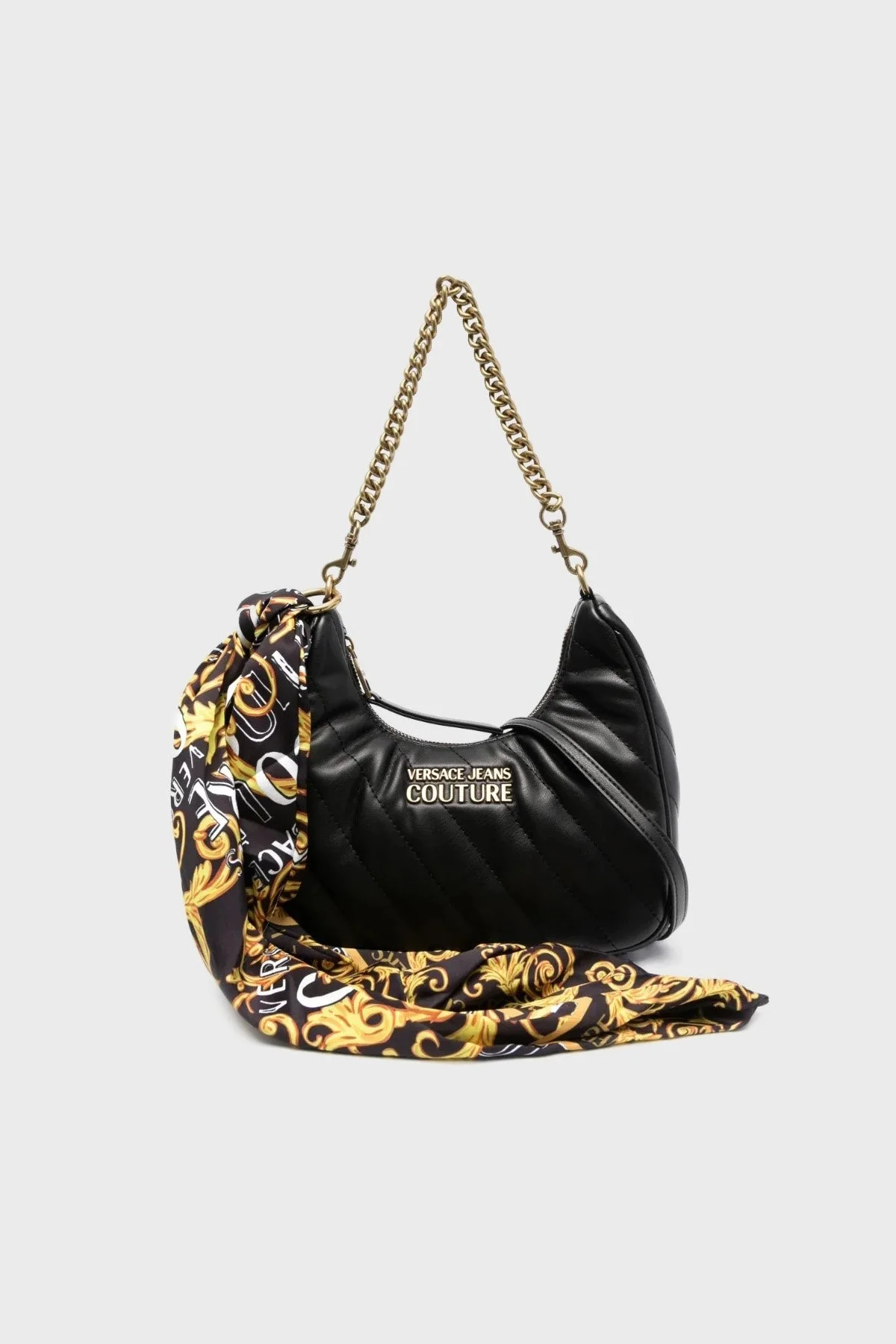 Versace Jeans Couture Logolu Çıkarılabilir Zincir Askılı Bayan Çanta 74VA4BA8 ZS409 899 SİYAH - 1