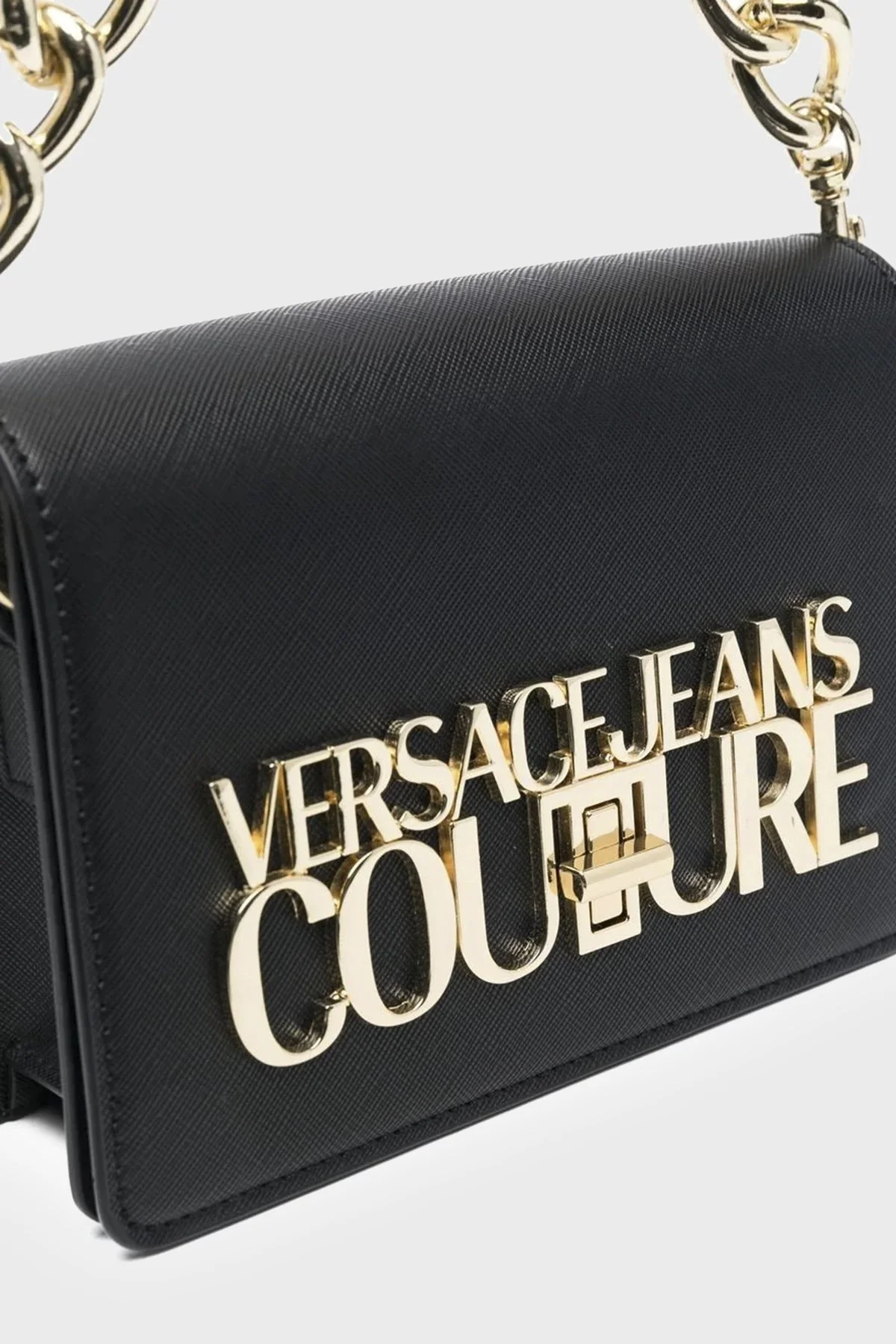 Versace Jeans Couture Logolu Çıkarılabilir Zincir Askılı Bayan Çanta 74VA4BL3 ZS467 899 SİYAH - 4