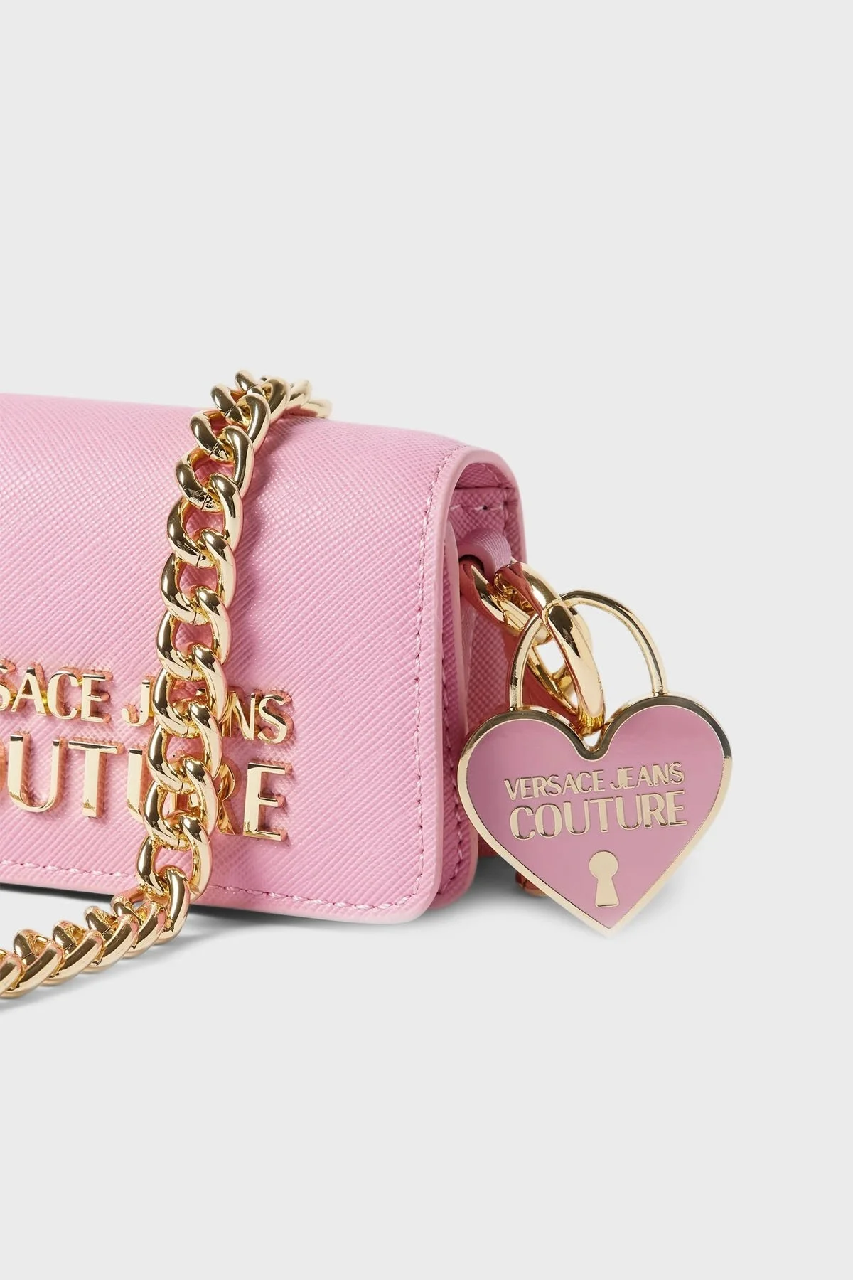 Versace Jeans Couture Logolu Çıkarılabilir Zincir Askılı Mini Bayan Çanta 74VA4BC9 ZS467 443 PEMBE - 5