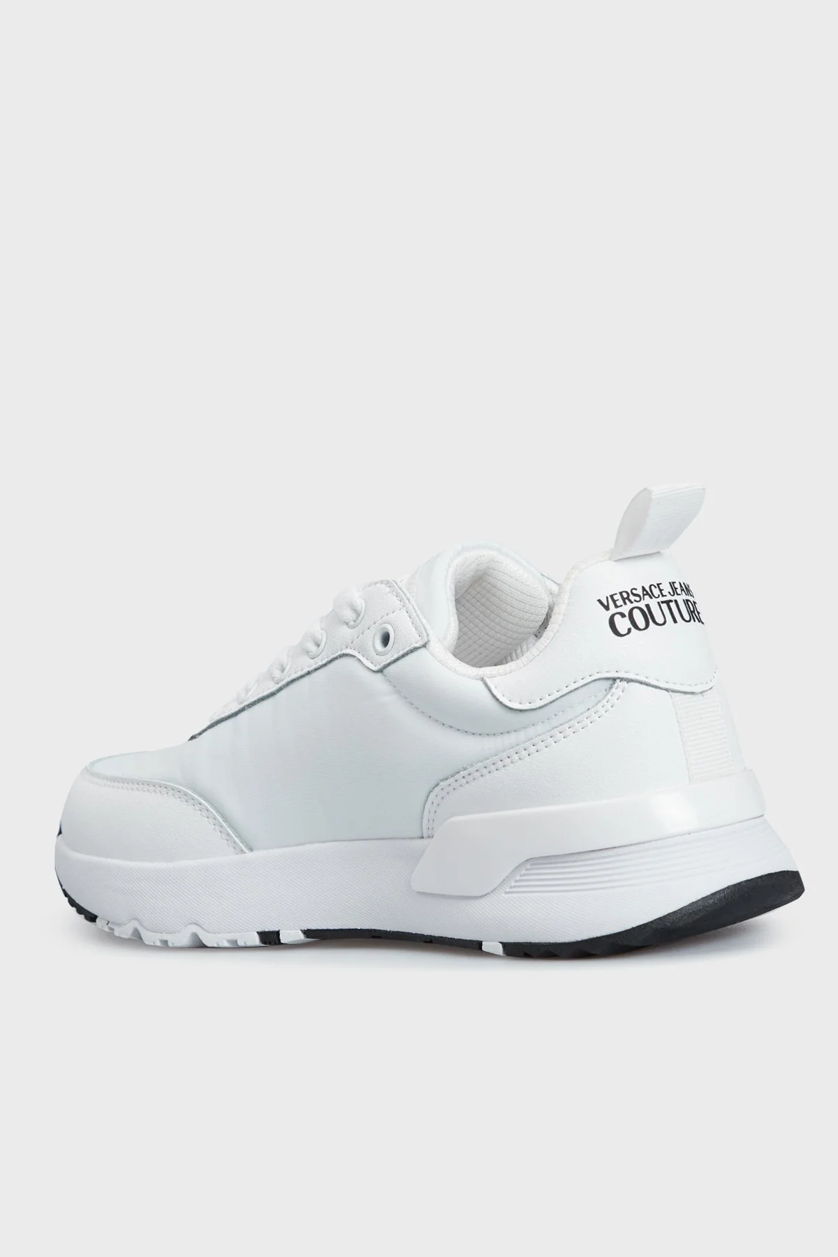 Versace Jeans Couture Logolu Deri Sneaker Bayan Ayakkabı 74VA3SA3 ZS646 003 BEYAZ - 3