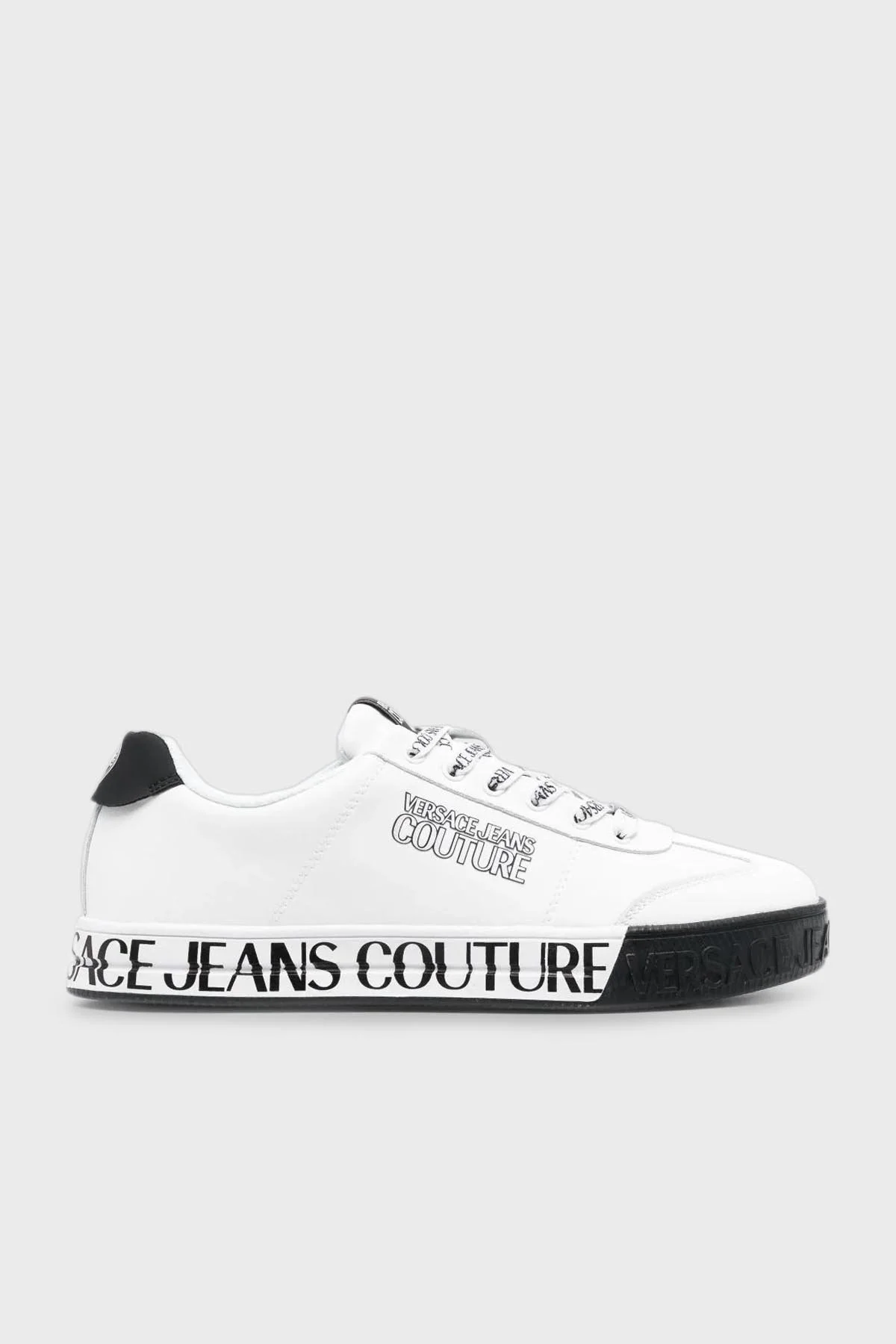 ノリノリ VERSACE JEANS COUTURE美品 未使用 タグ付き Versace Jeans Couture Logolu Deri Sneaker Bayan Ayakkabı 74VA3SJ7