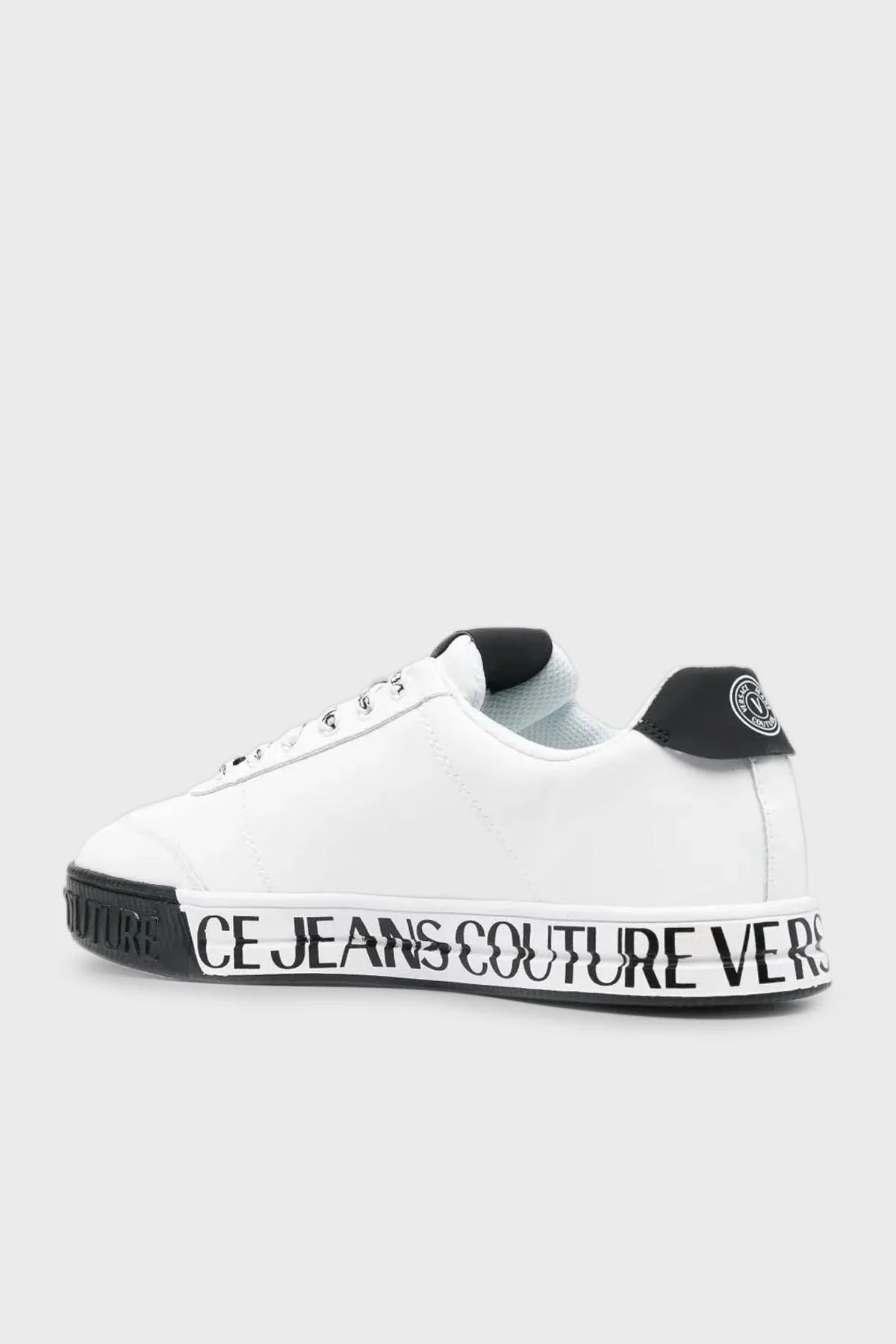 Versace Jeans Couture Logolu Deri Sneaker Erkek Ayakkabı 75YA3SK6 ZP335 003 BEYAZ - 2