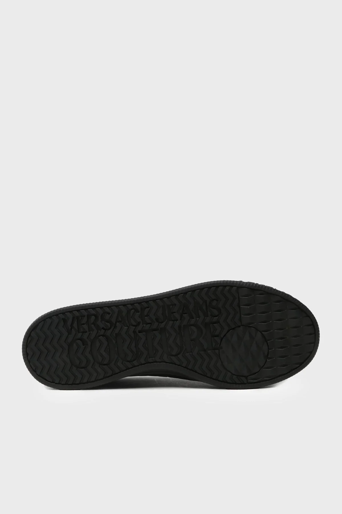Versace Jeans Couture Logolu Deri Sneaker Erkek Ayakkabı 76YA3SK1 ZPA59 G89 SİYAH - 4