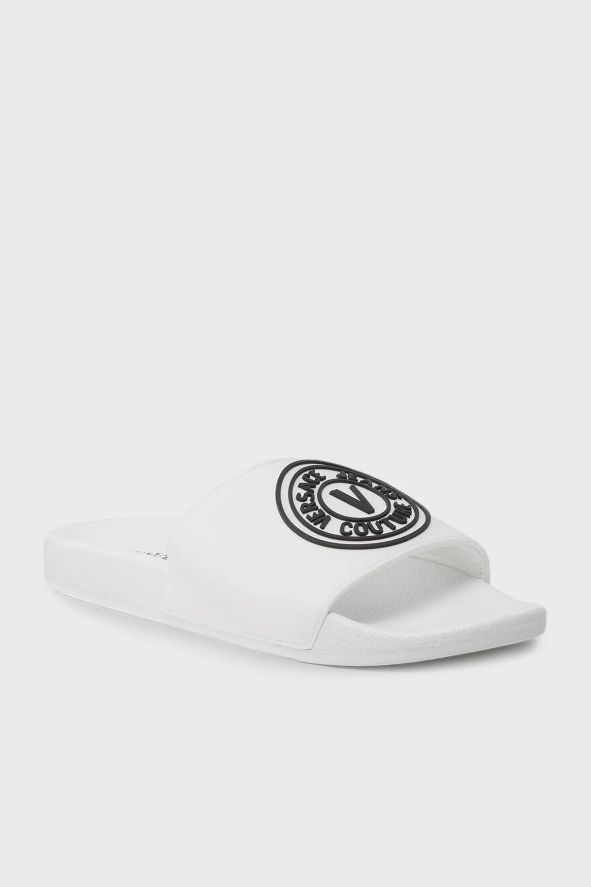 Versace Jeans Couture Logolu Düz Erkek Terlik 73YA3SQ3 ZS192 003 BEYAZ - 7