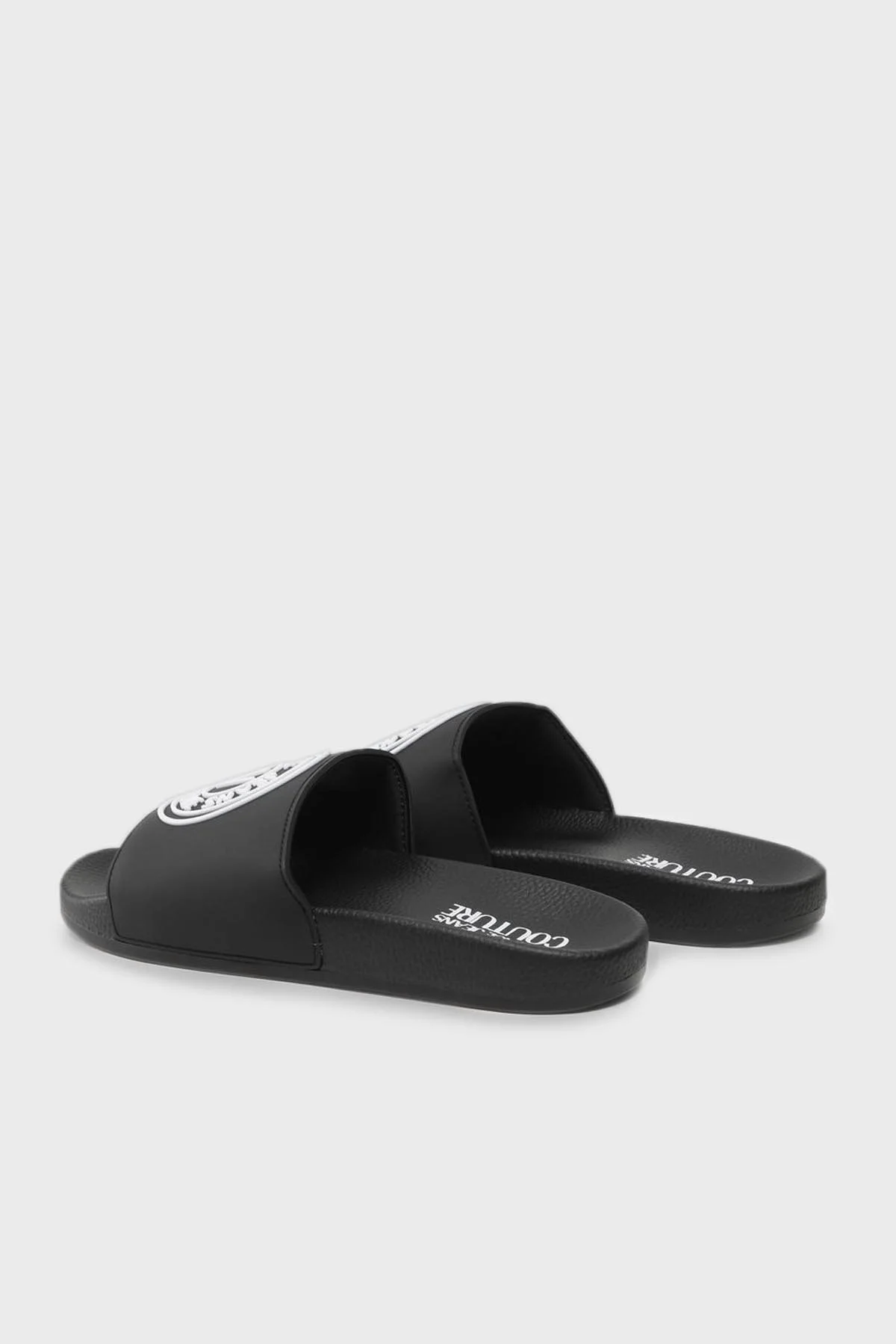 Versace Jeans Couture Logolu Düz Erkek Terlik 73YA3SQ3 ZS192 899 SİYAH - 2