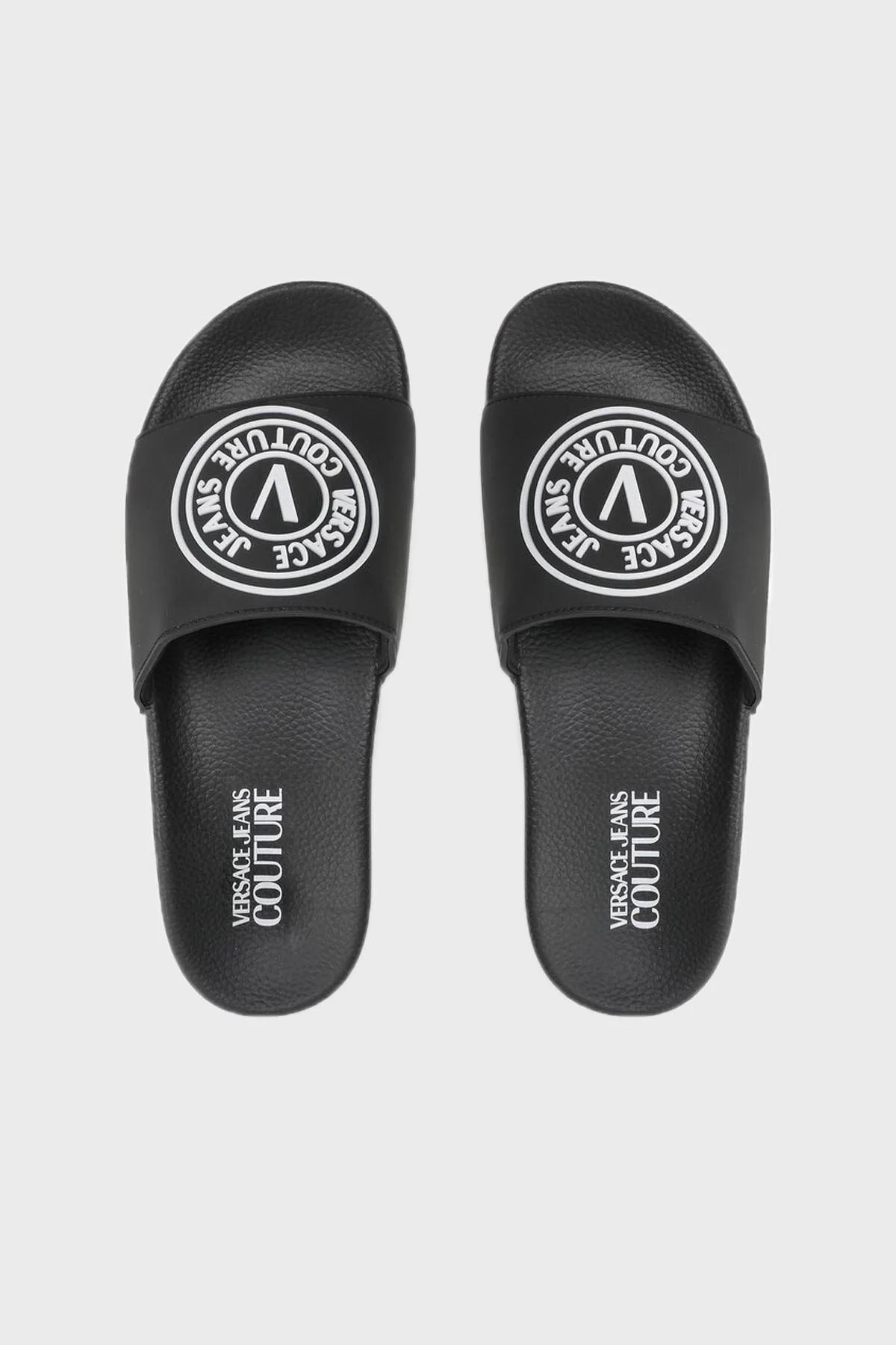 Versace Jeans Couture Logolu Düz Erkek Terlik 73YA3SQ3 ZS192 899 SİYAH - 5