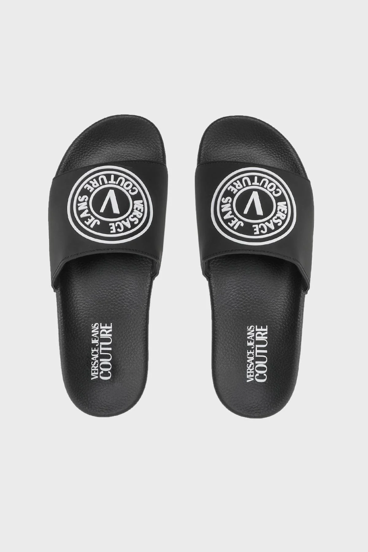 Versace Jeans Couture Logolu Düz Erkek Terlik 74YA3SQ3 ZS192 899 SİYAH - 5