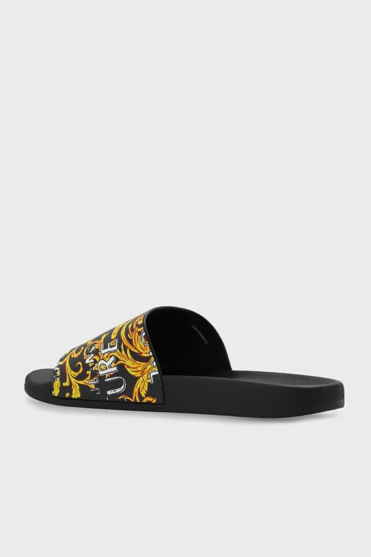Versace Jeans Couture Logolu Düz Erkek Terlik 74YA3SQ4 ZS631 G89 SİYAH-GOLD - 3