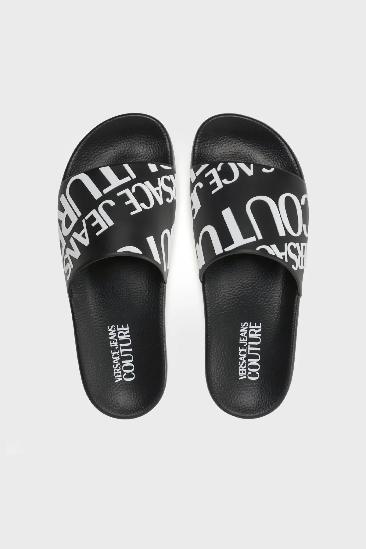 Versace Jeans Couture Logolu Erkek Terlik 74YA3SQ1 71352 899 SİYAH - 5