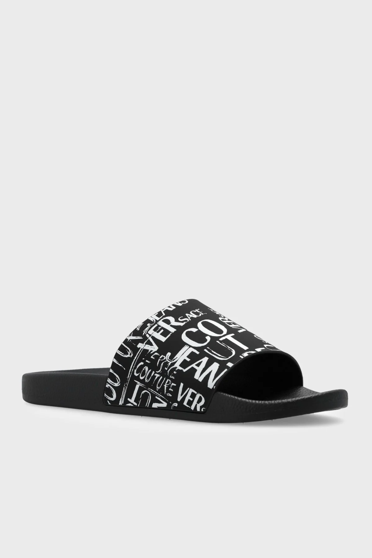 Versace Jeans Couture Logolu Erkek Terlik 74YA3SQ4 ZS638 L01 SİYAH - 3