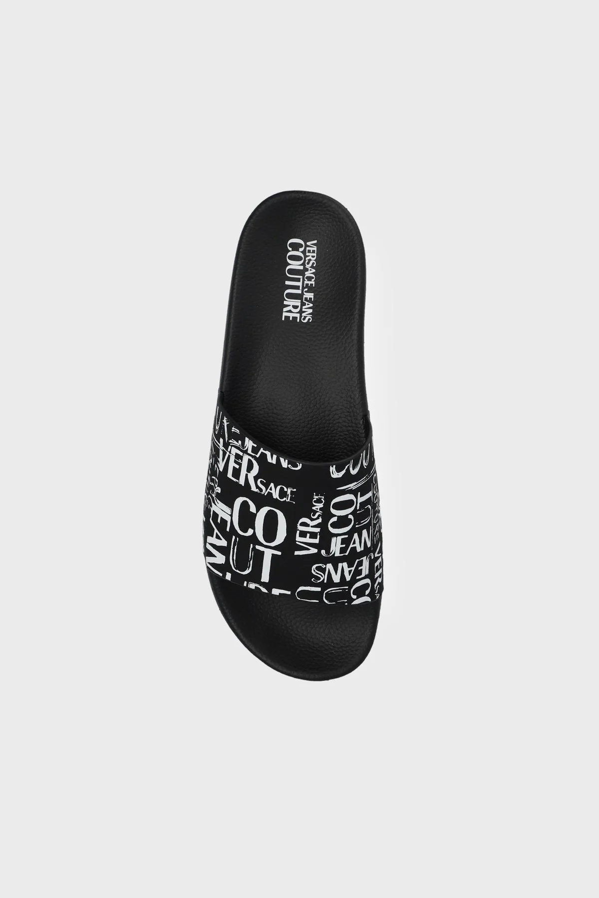 Versace Jeans Couture Logolu Erkek Terlik 74YA3SQ4 ZS638 L01 SİYAH - 5