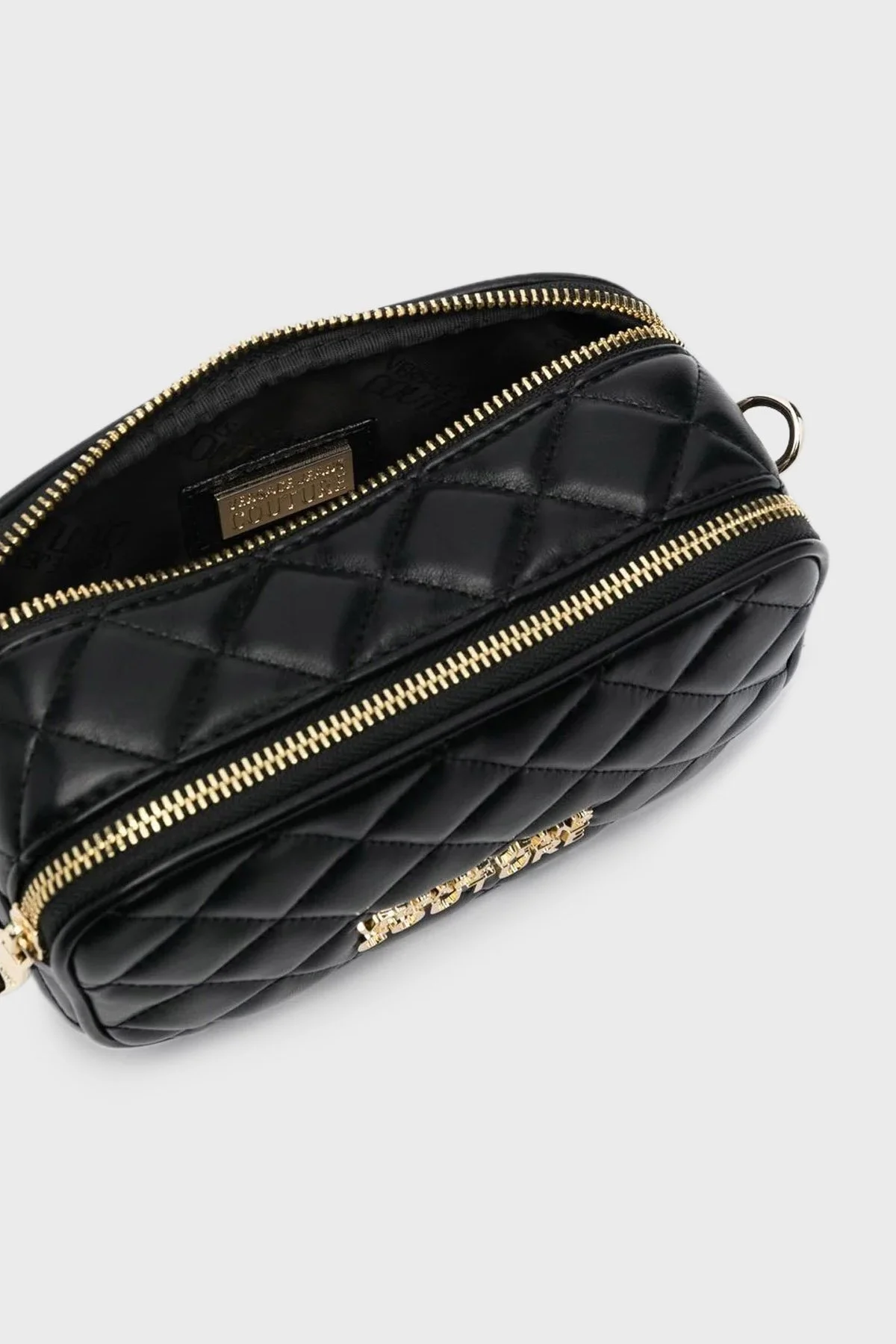 Versace Jeans Couture Logolu Fermuarlı Kapitone Bayan Çanta 73VA4BC8 ZS409 899 SİYAH - 3