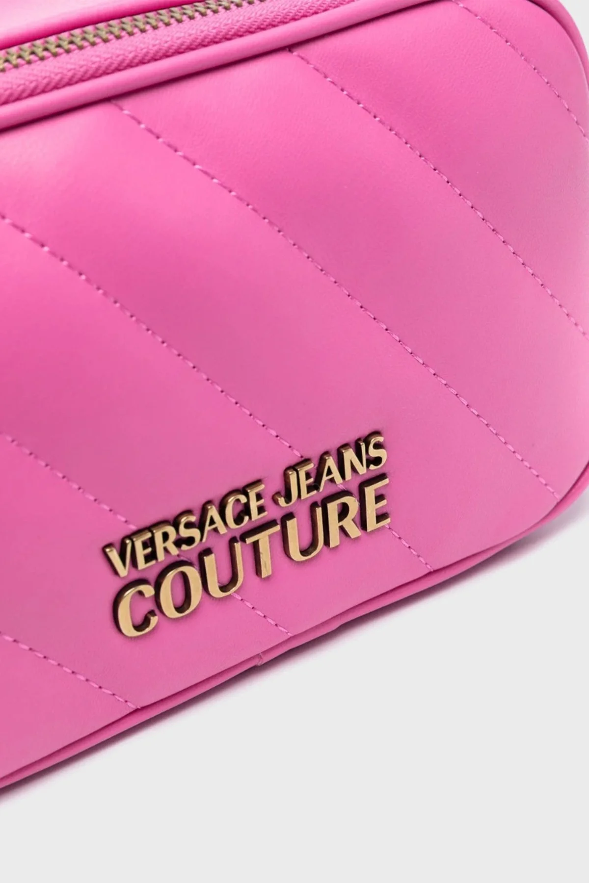 Versace Jeans Couture Logolu Fermuarlı Kapitone Bayan Çanta 74VA4BA4 ZS409 406 PEMBE - 4