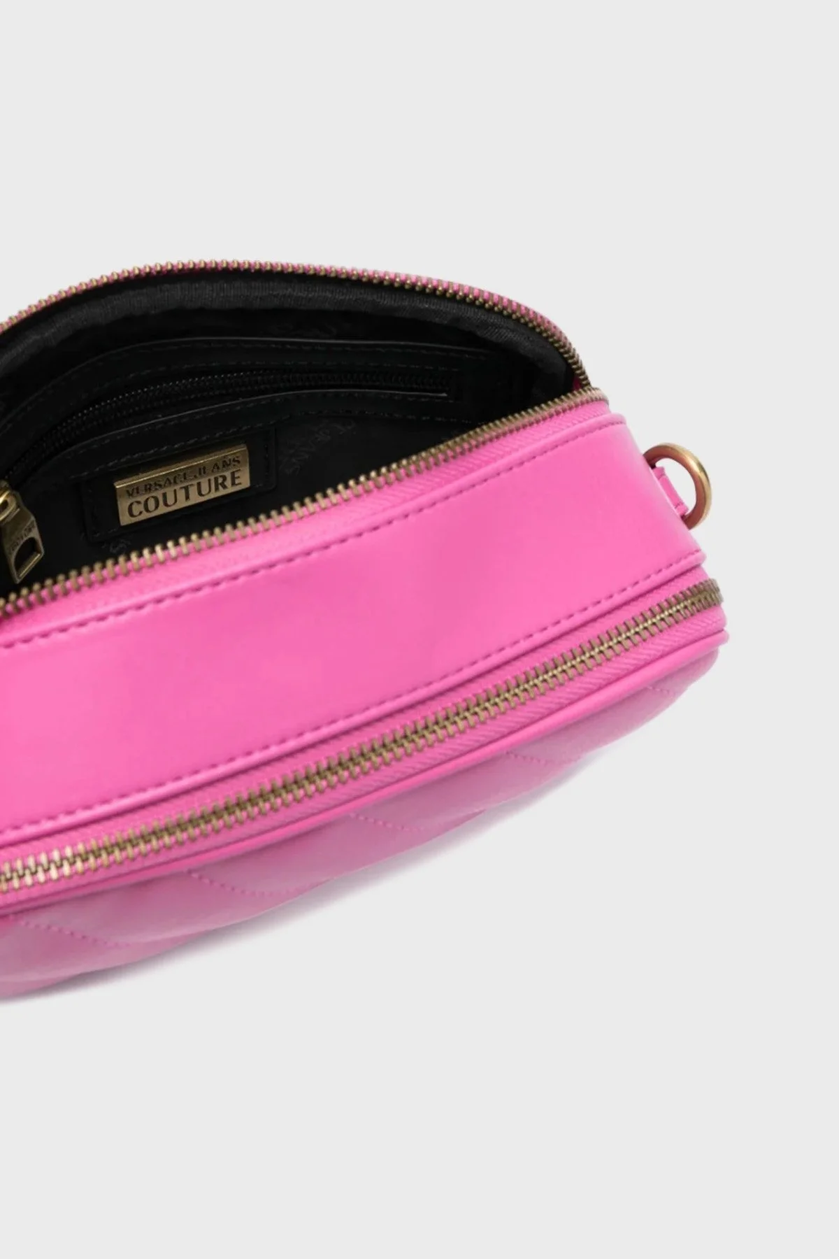 Versace Jeans Couture Logolu Fermuarlı Kapitone Bayan Çanta 74VA4BA4 ZS409 406 PEMBE - 5