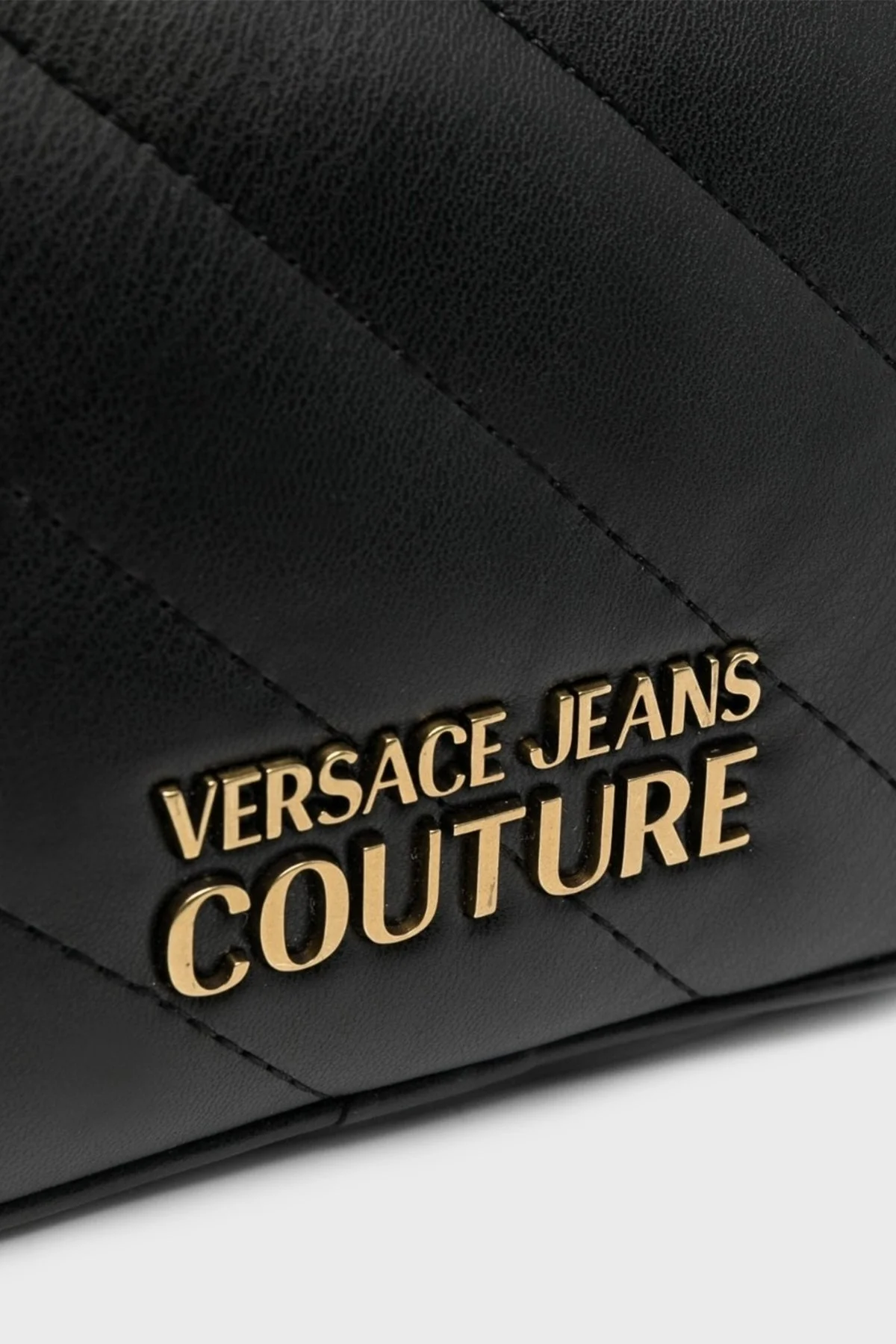 Versace Jeans Couture Logolu Fermuarlı Kapitone Bayan Çanta 74VA4BA4 ZS409 899 SİYAH - 4